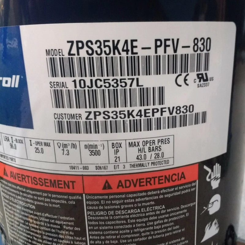 ZPS35K4EPFV830 Genuine Copeland  Scroll Compressor
