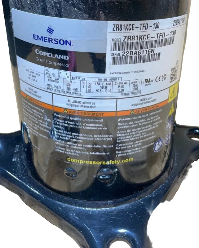 ZR81KCETFD130 Genuine Copeland Scroll Compressor