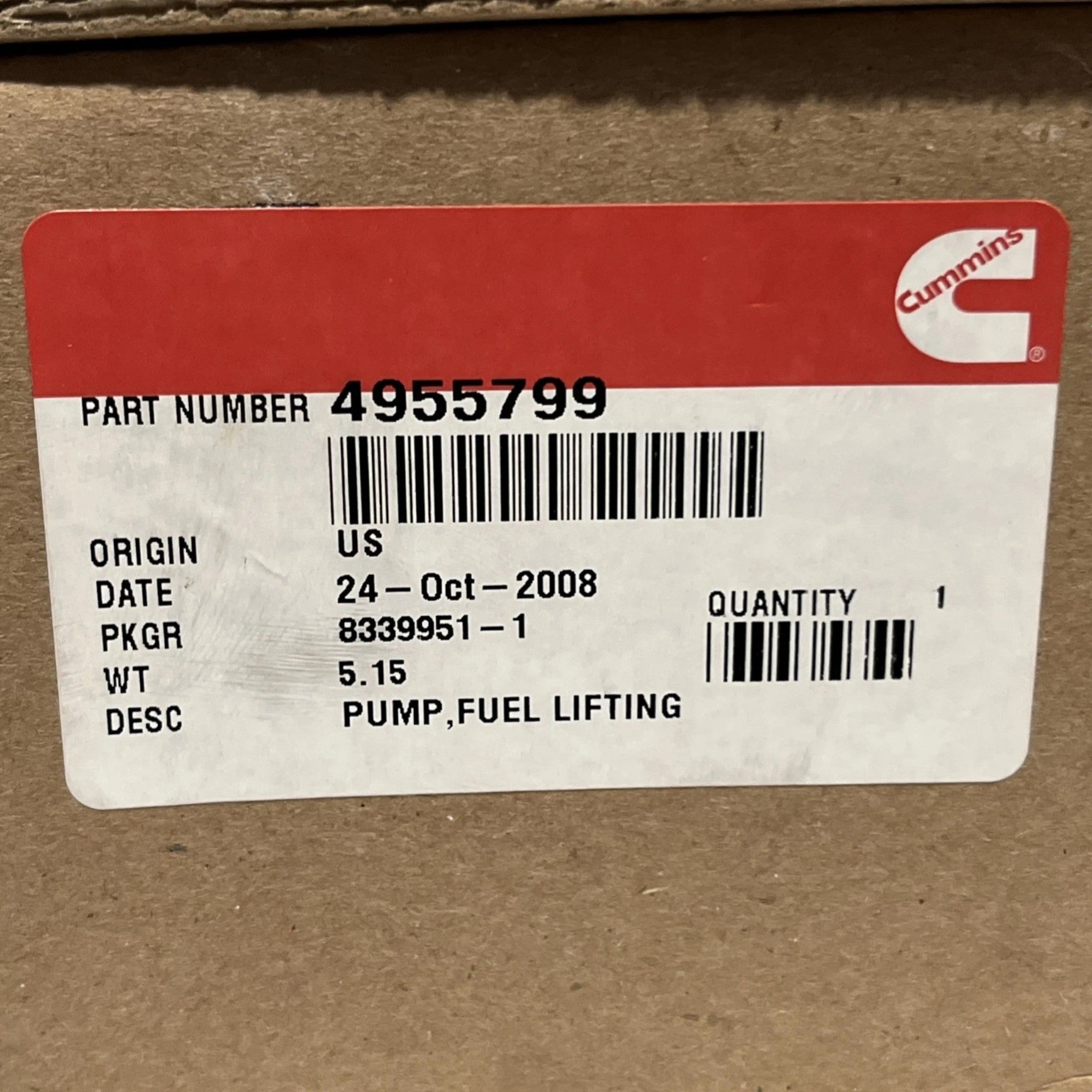 4955799 Genuine Cummins Lift Pump Kit