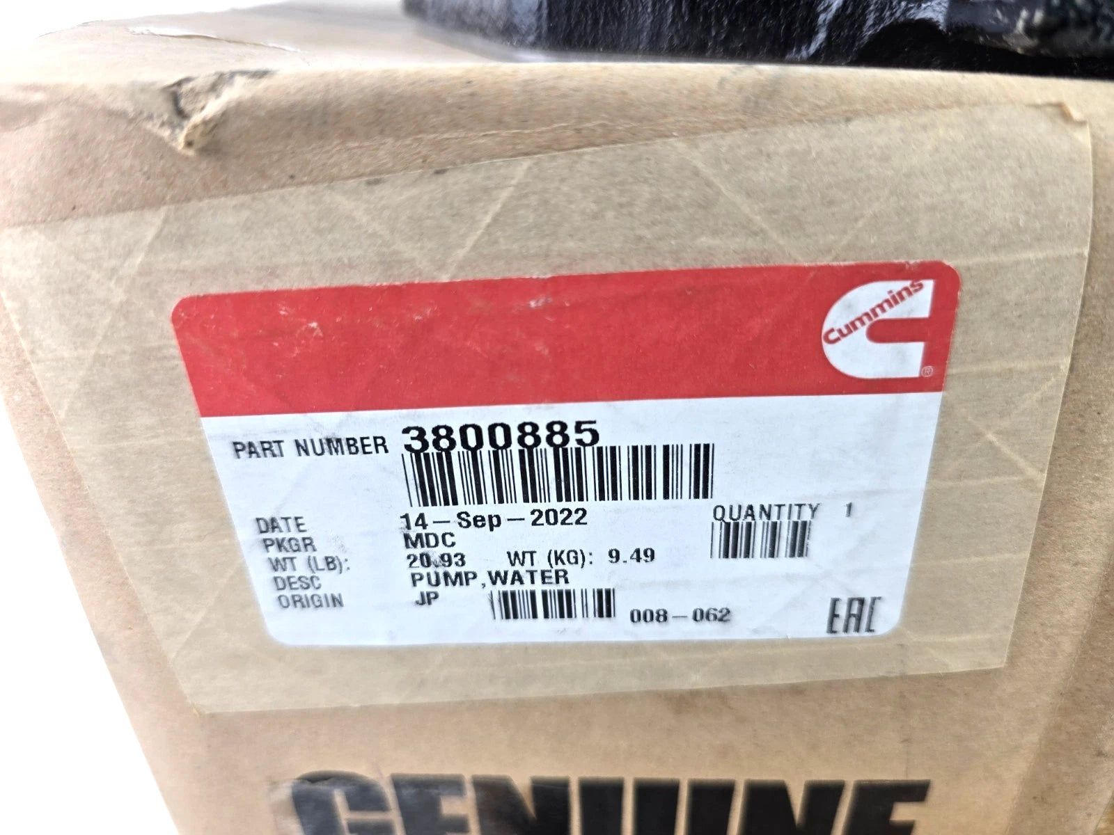 5404285 Genuine Cummins Water Pump Kit