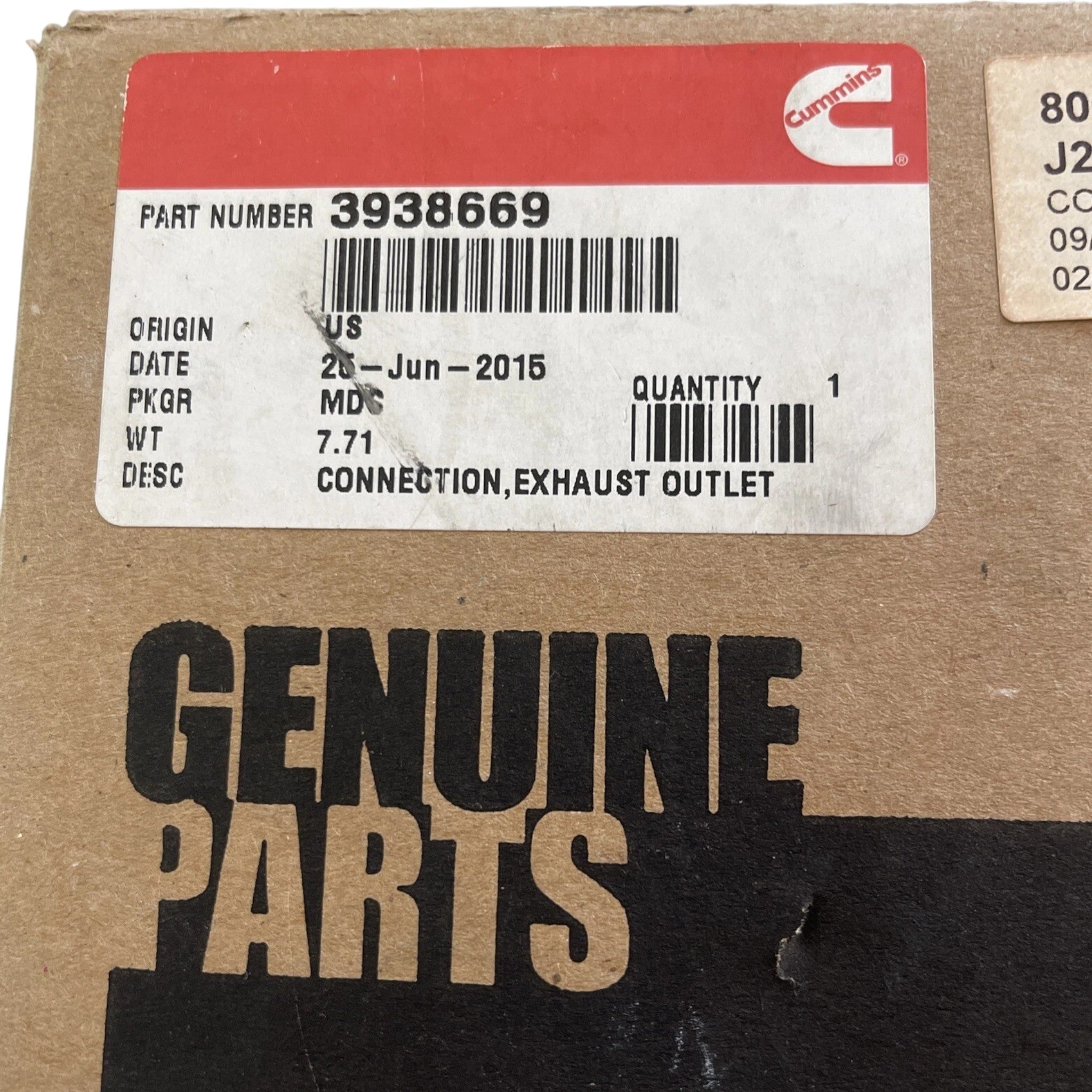 3938669 Genuine Cummins Exhaust Outlet Connection
