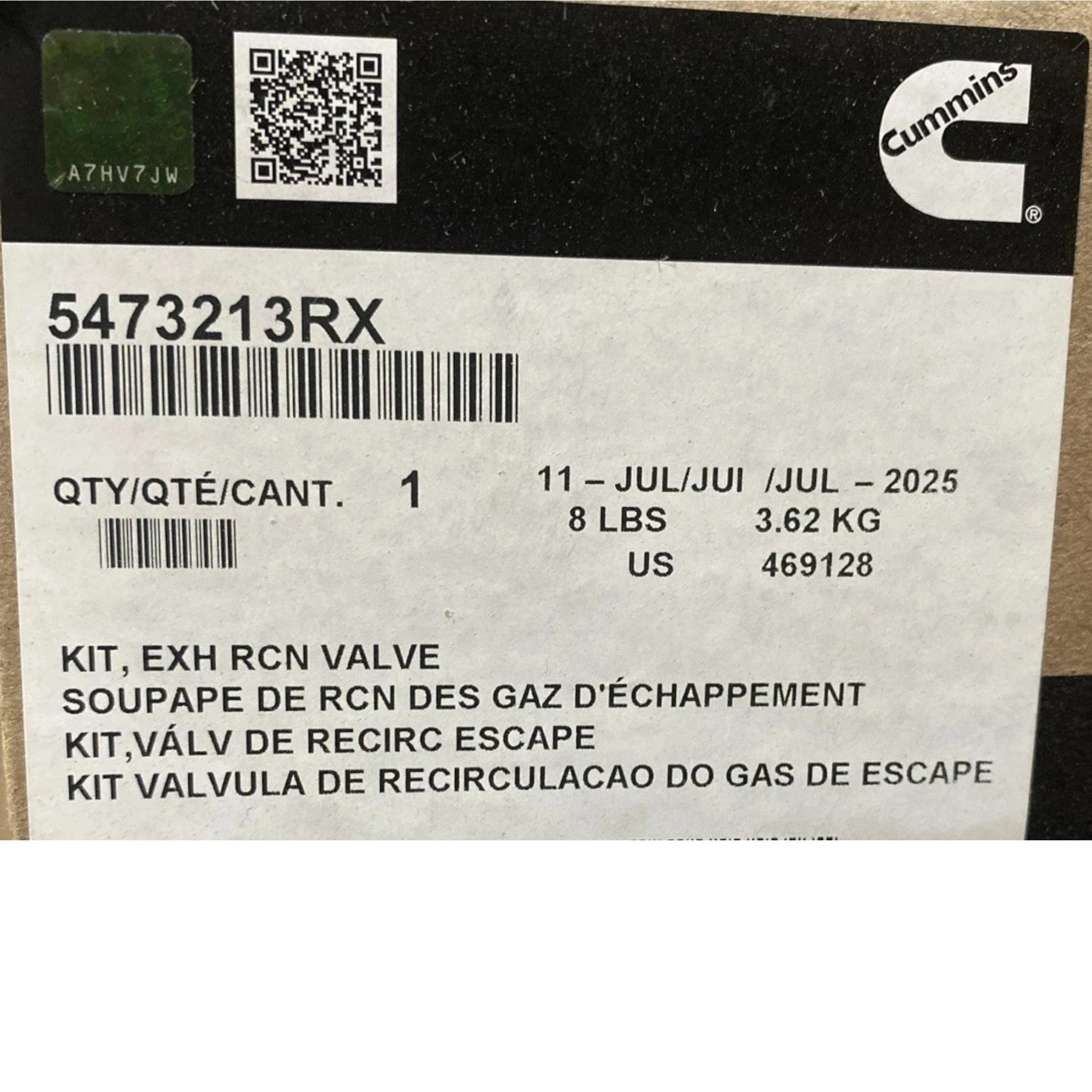 3695170 Genuine Cummins Exhaust Recirculation Valve Kit