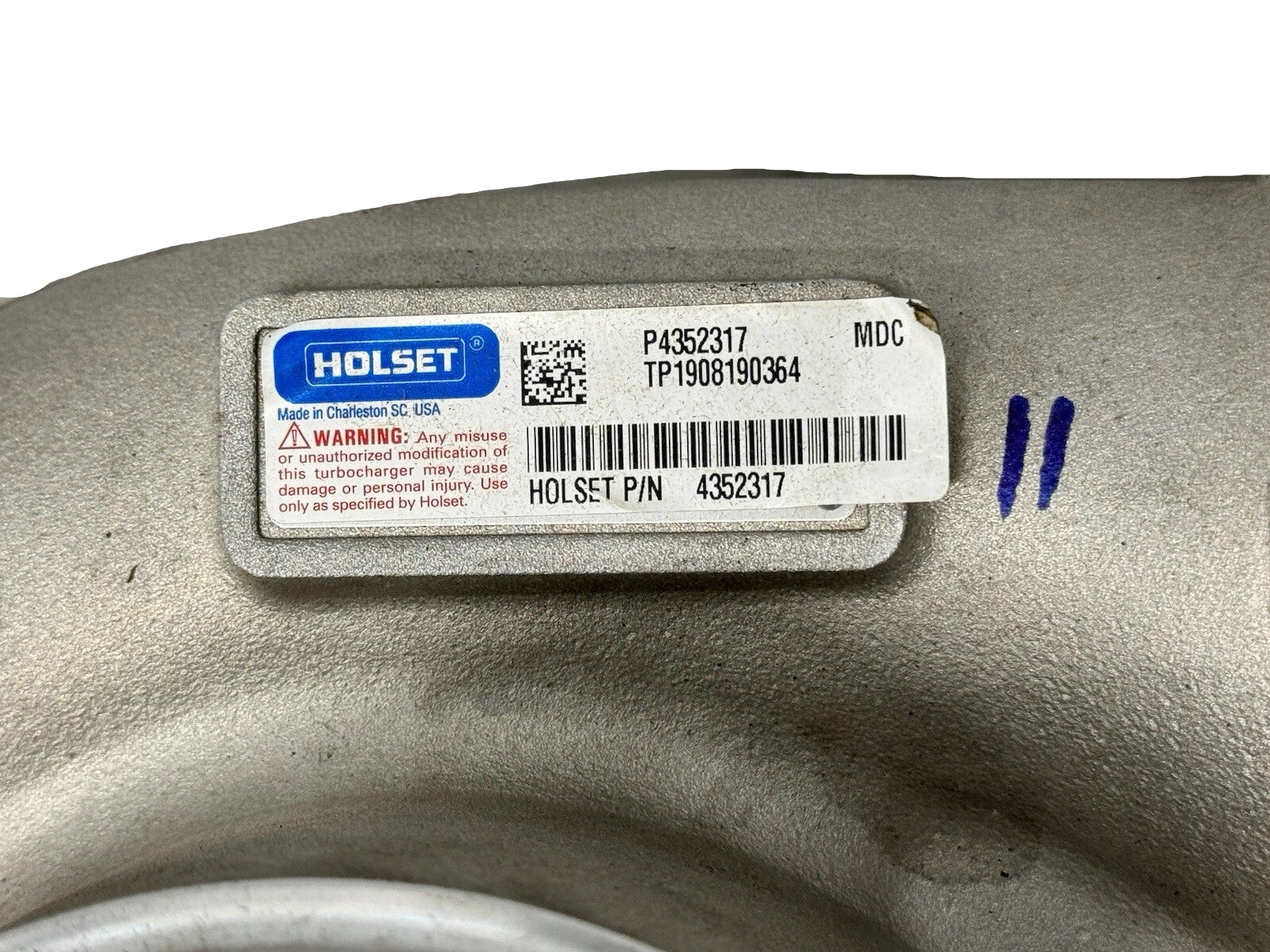 4352317 Genuine Cummins Turbocharger HE500VG