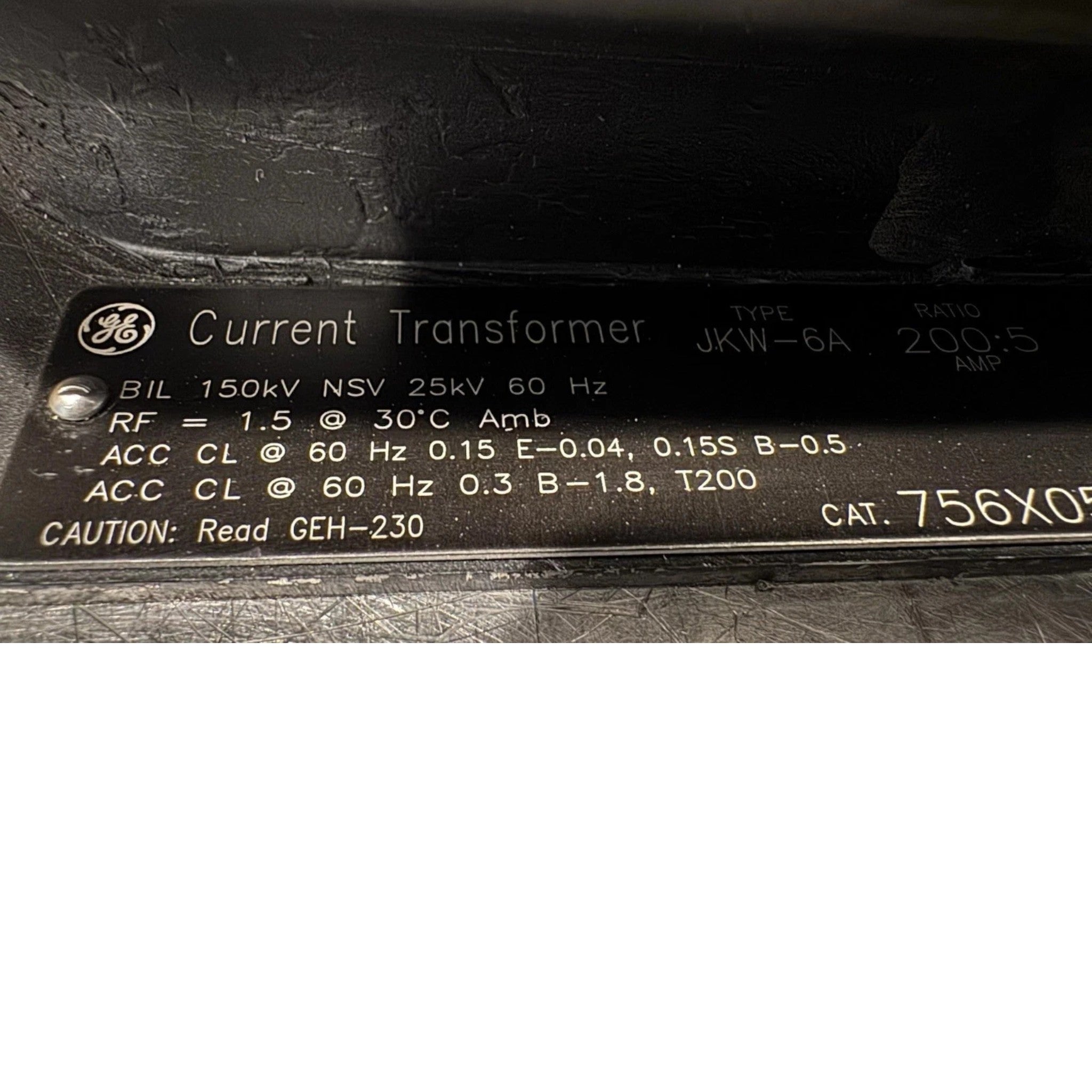 756X051749 GE Current Transformer Ratio 200:5