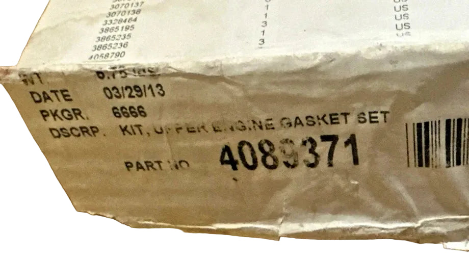 Genuine Cummins Upper Engine Gasket Set