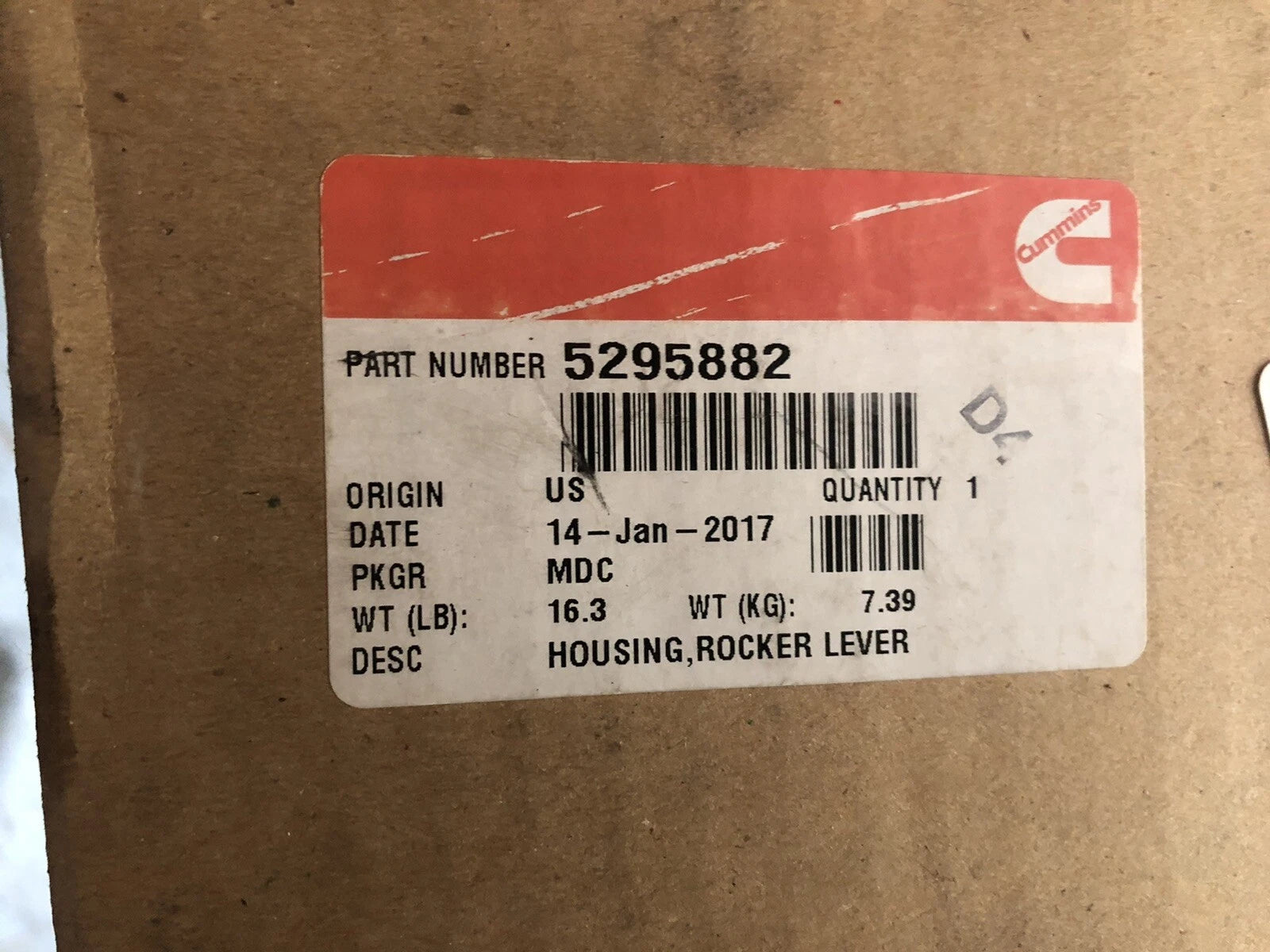 5295882 Genuine Cummins Rocker Lever Housing
