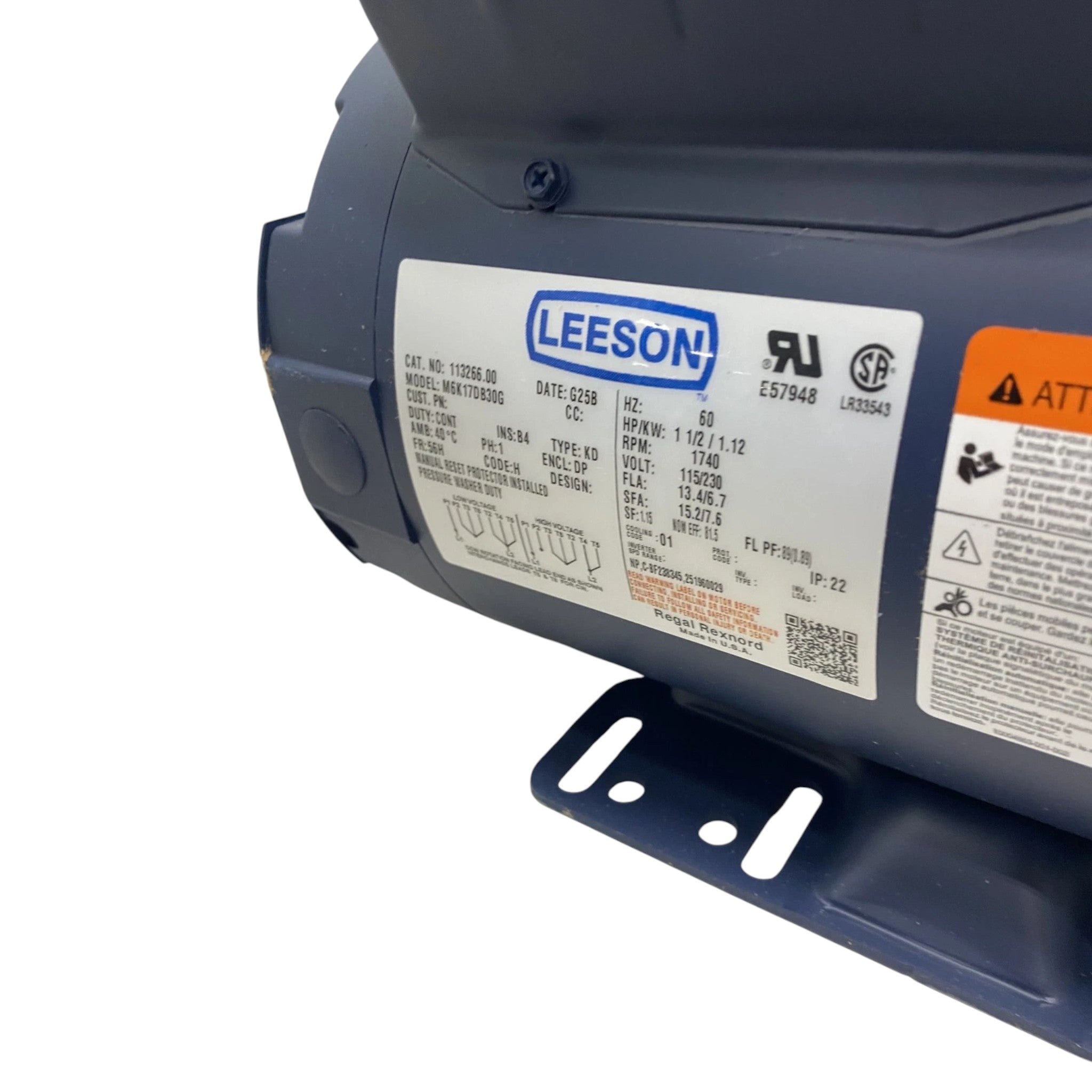 113266.00 Leeson Single-Phase AC Motor