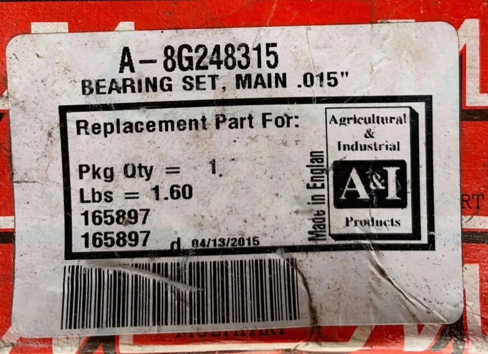 A-8G248315 Genuine John Deere Bearing
