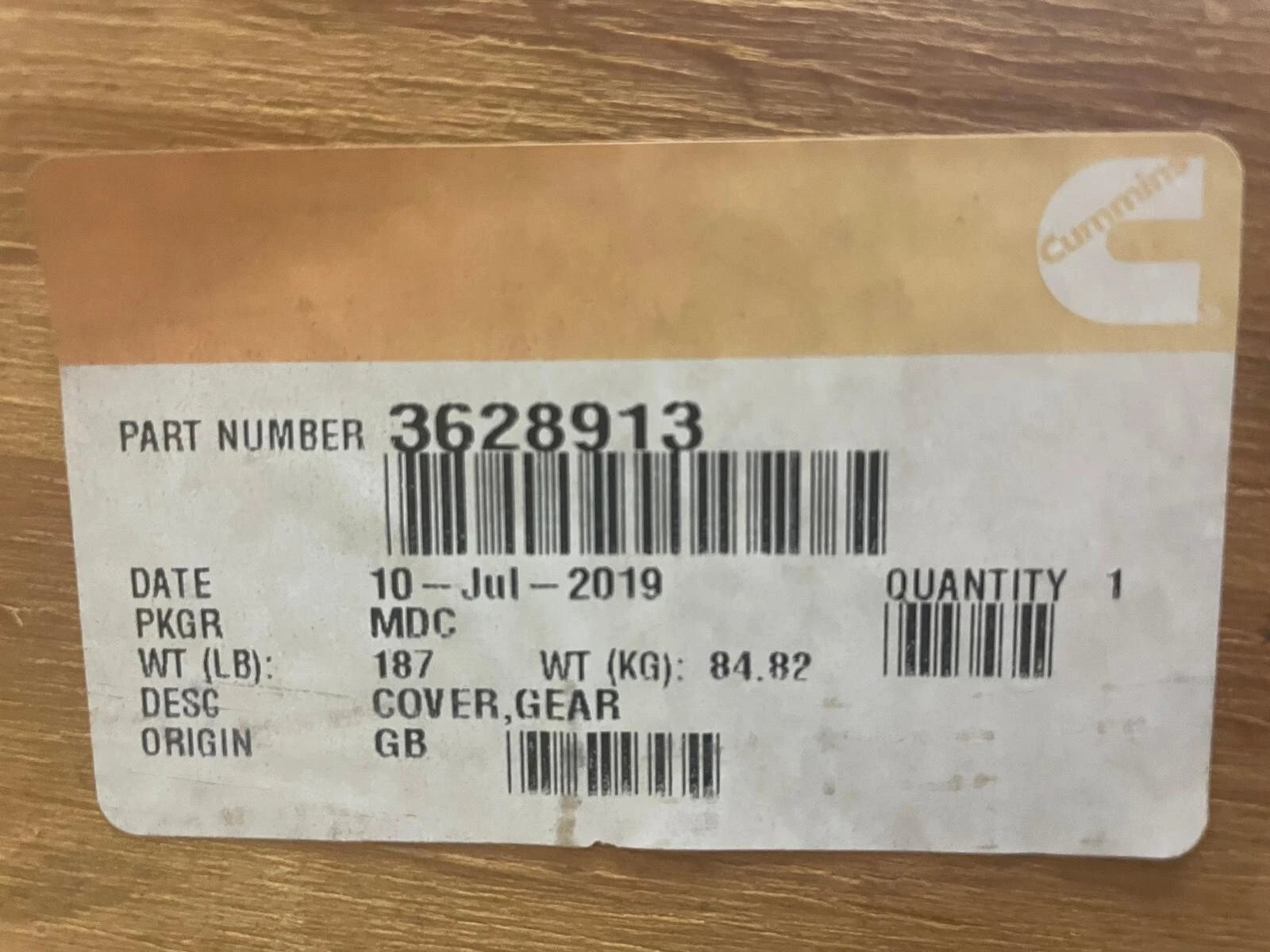 3628913 Genuine Cummins Gear Cover