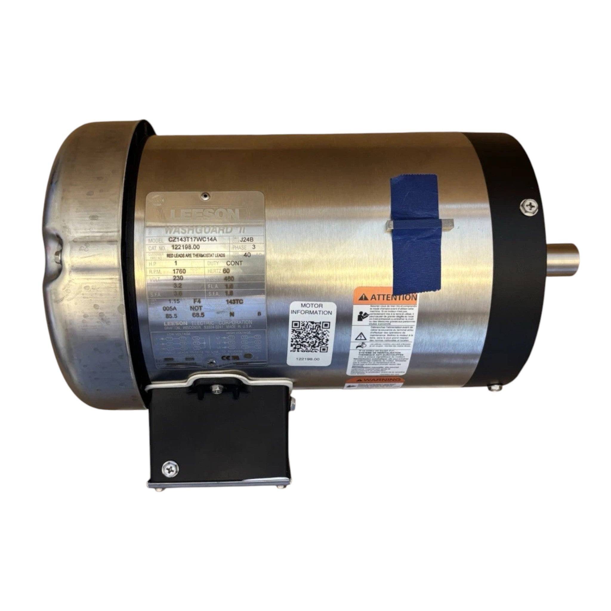 Leeson 1HP Washdown Motor