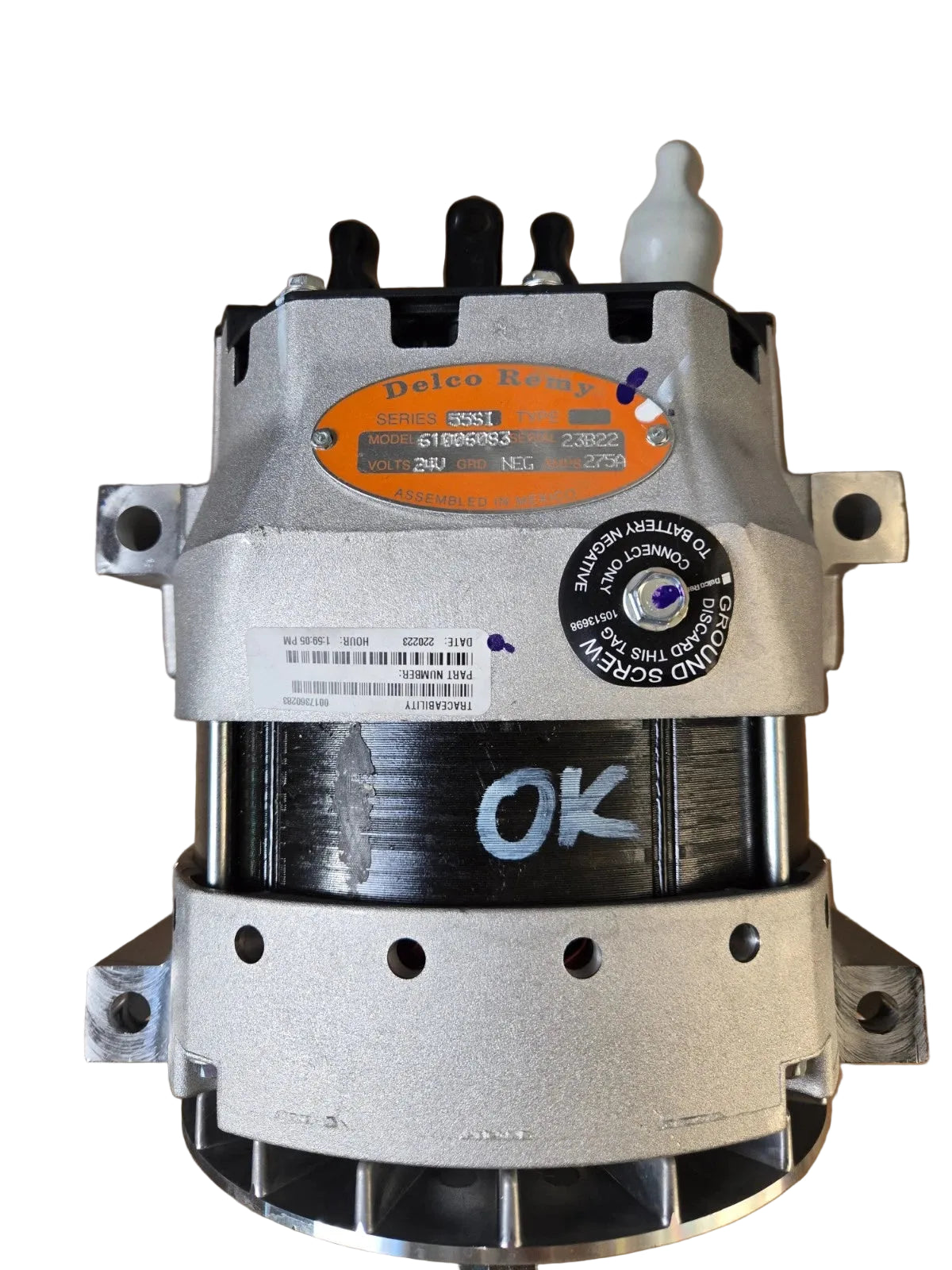060620GS Genuine Delco Remy ALTERNATOR 55SI 24VDC 275A