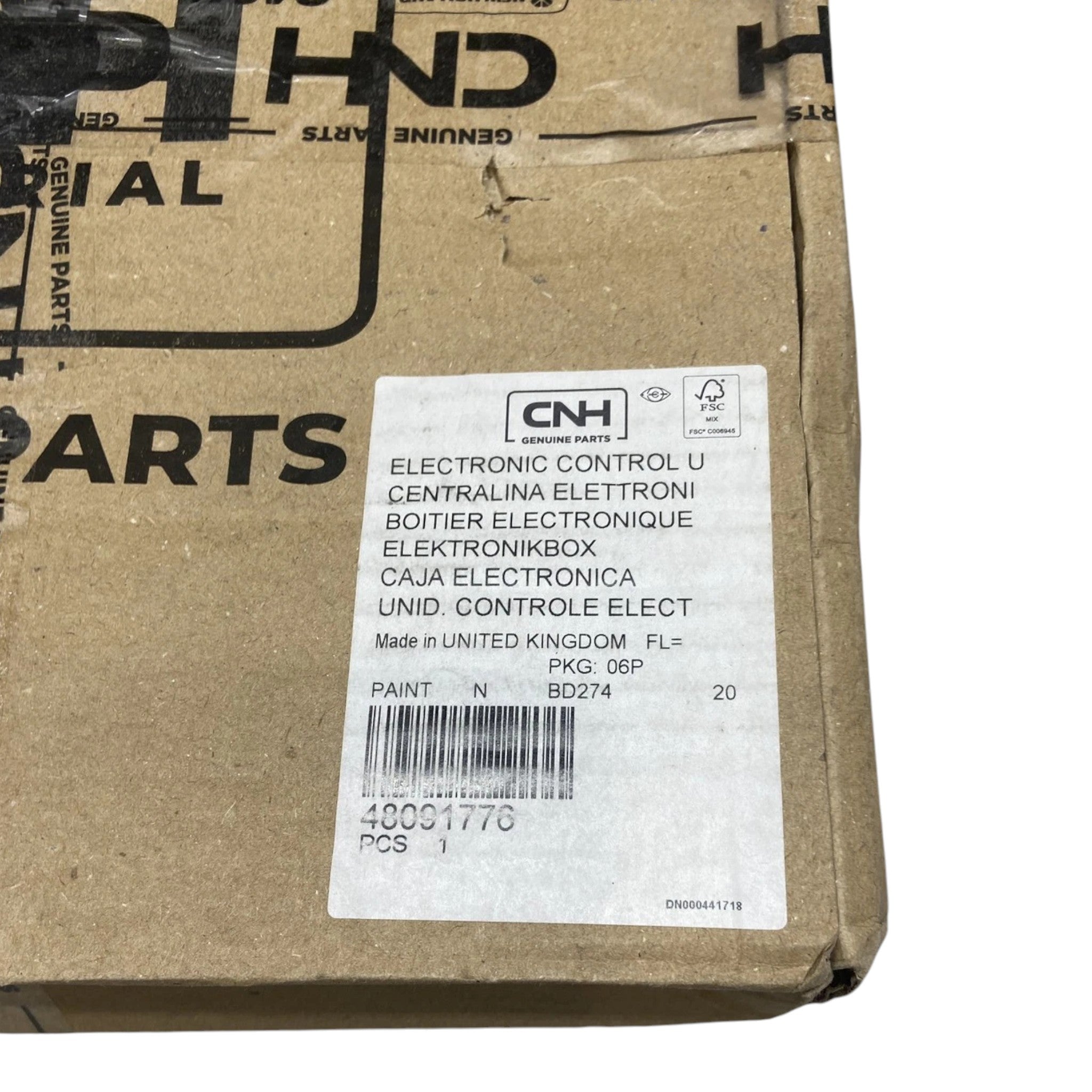 48091776 Genuine CNH Electronic Control Unit