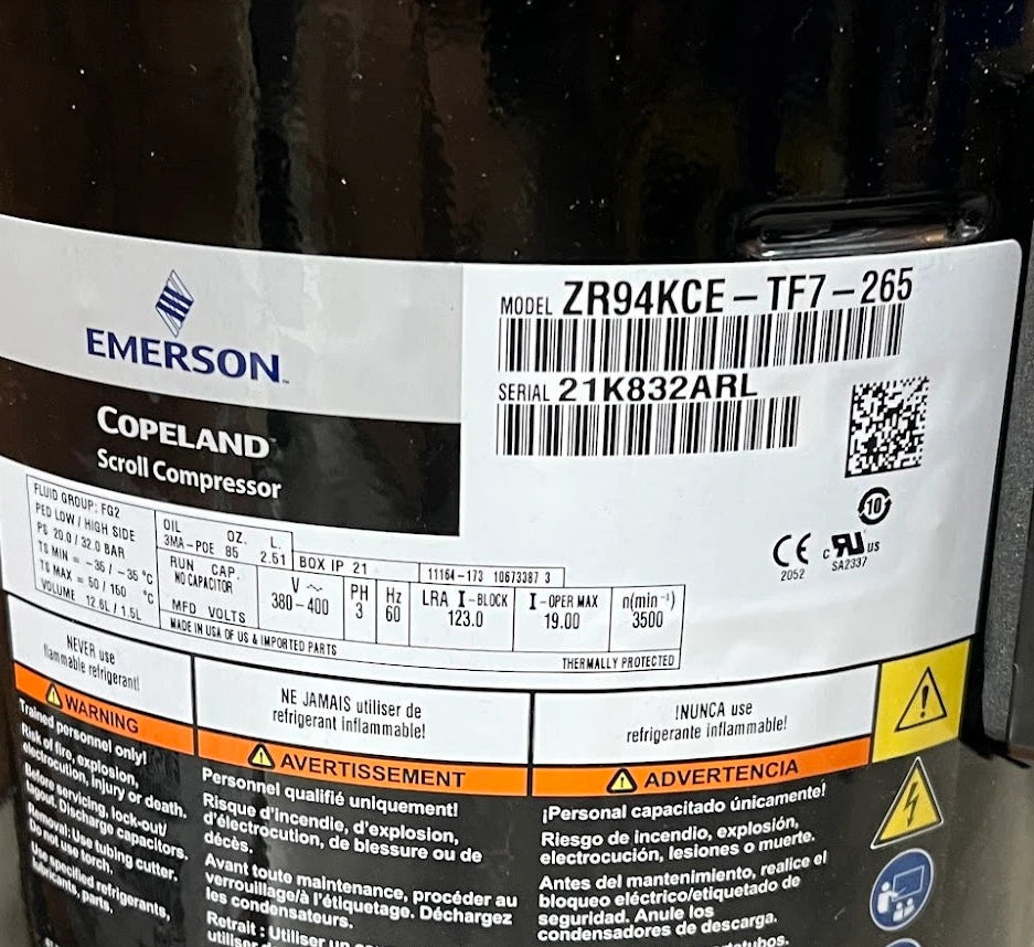 ZR94KCETF7265 Genuine Copeland Scroll Compressor