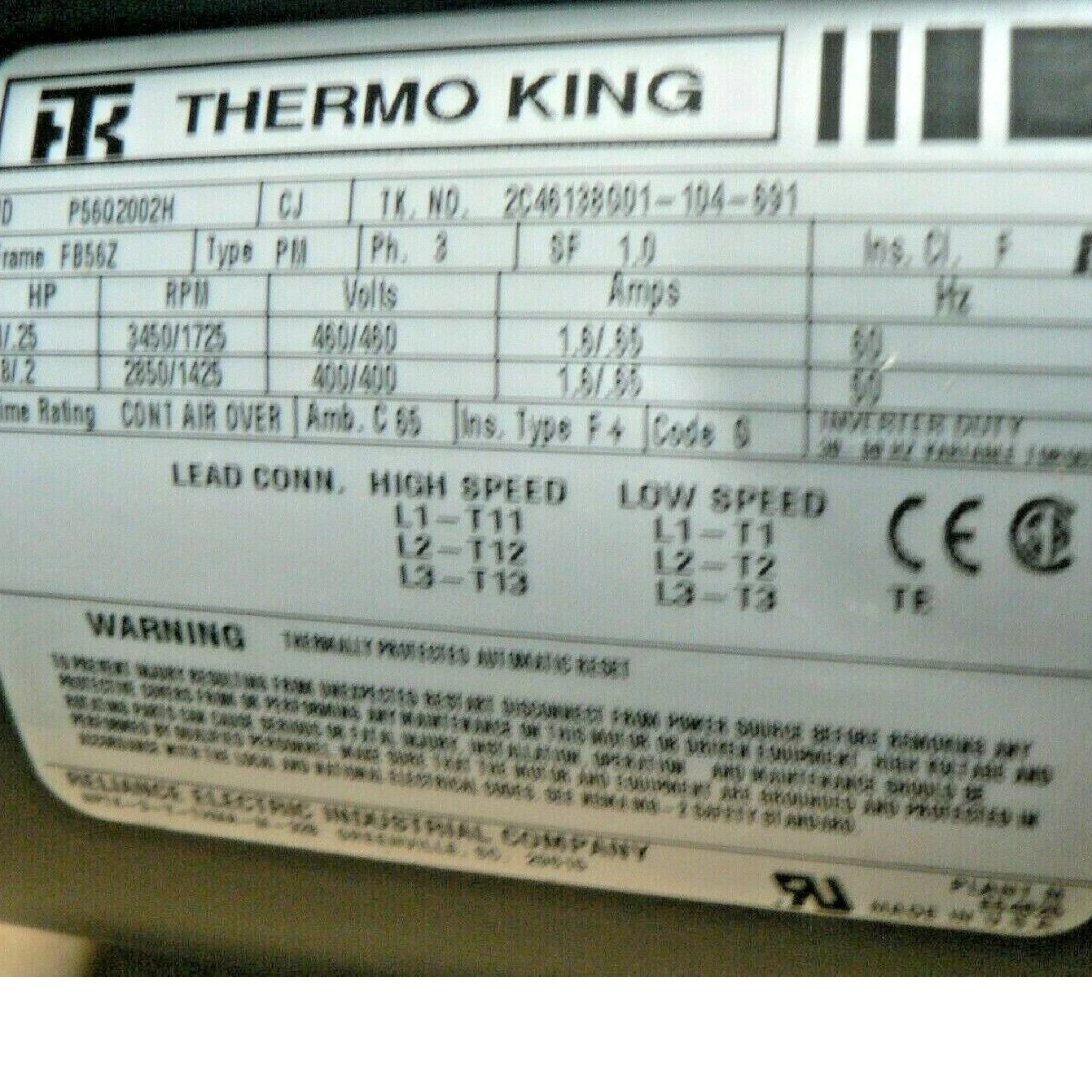 TK1040691 Oem Thermo King Motor Blower Evaporator For Thermoking Reefer Container