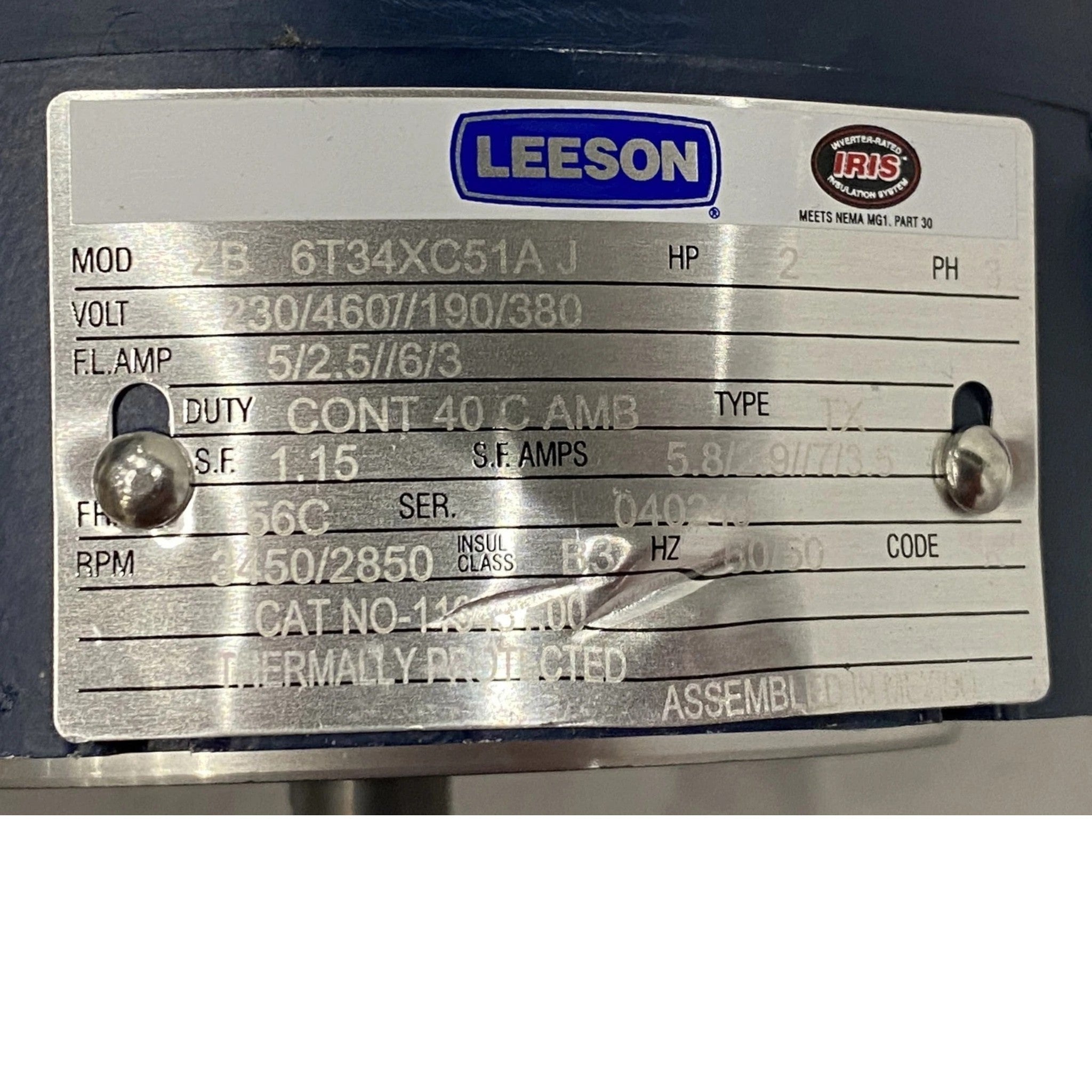 119431.00 Genuine Leeson Explosion-Proof Motor