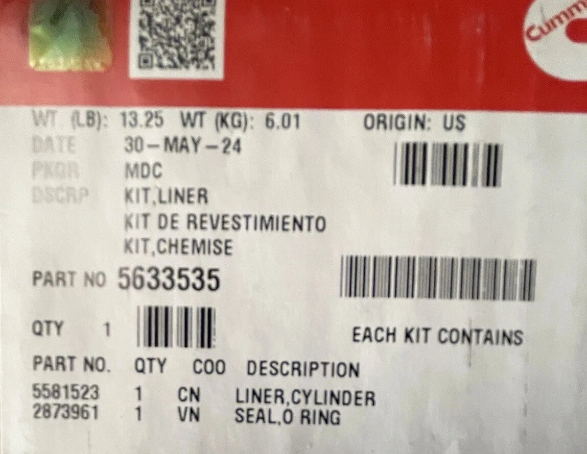 5633535 Genuine Cummins Liner Kit