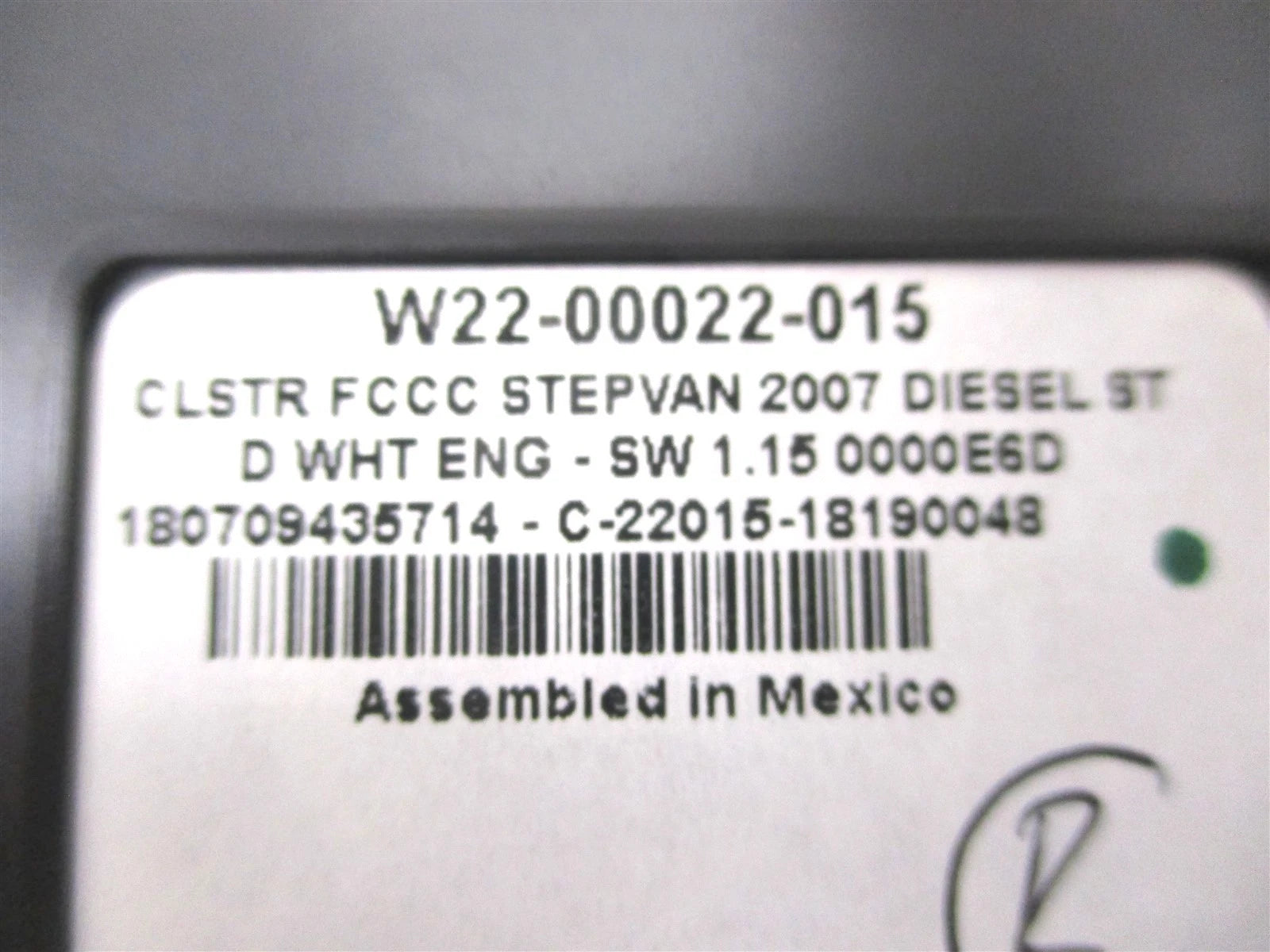 W2200022015 Genuine Freightliner Instrument Control Unit Assembly
