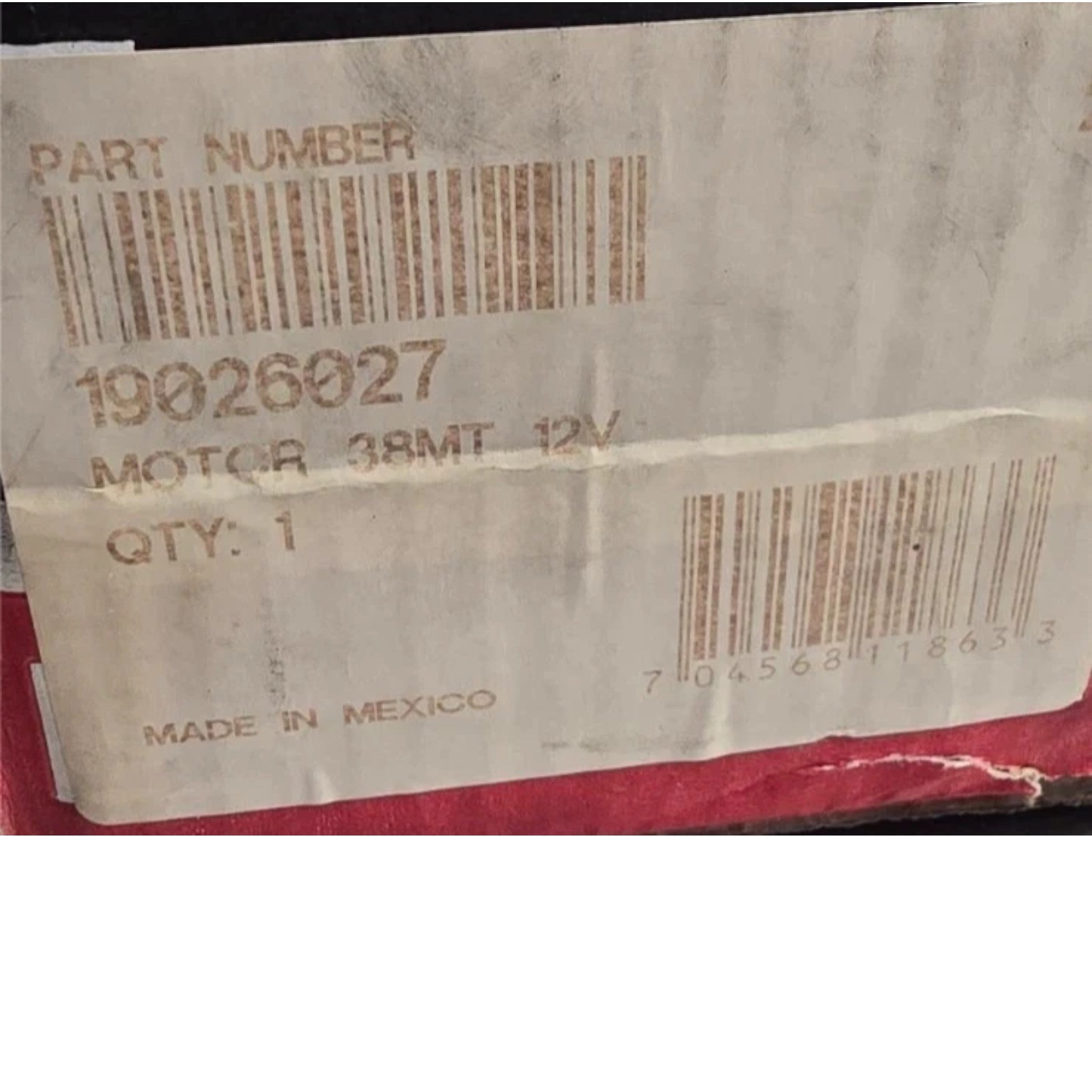 19026027 Genuine Delco Remy Starter Motor 38MT 12V