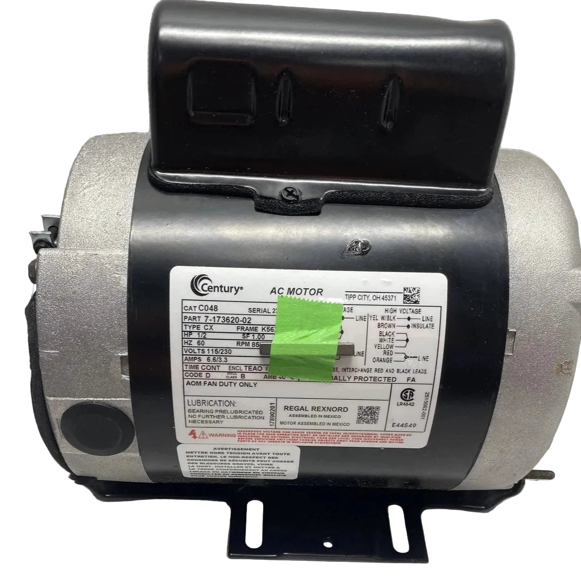C048 Genuine Century Electric Motor 115-230V