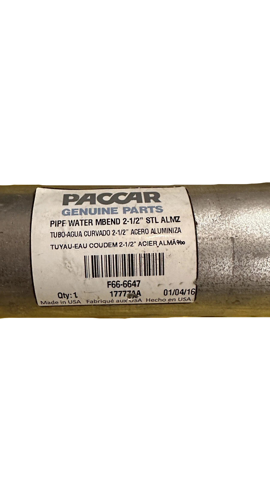 F66-6647 Genuine Paccar Pipe Water