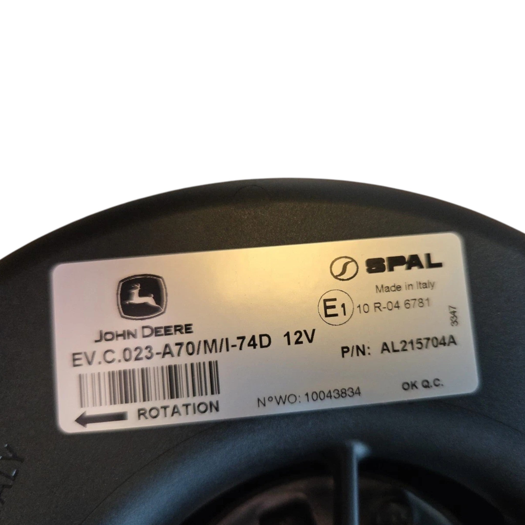 AL110881 John Deere Air Circulation Main Cab Blower Motor