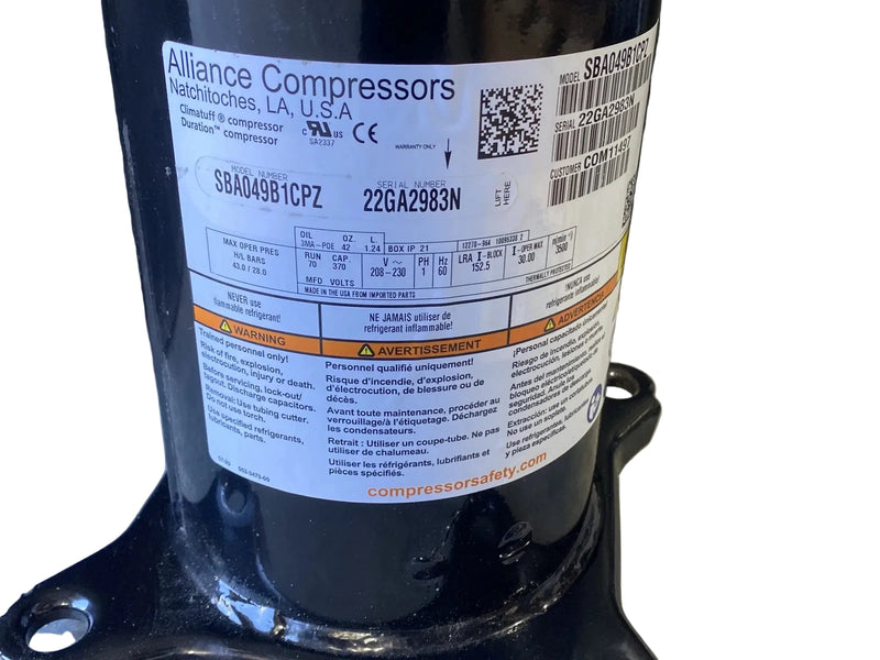 ZP49K6E-PFV-833 Genuine Alliance Scroll Compressor