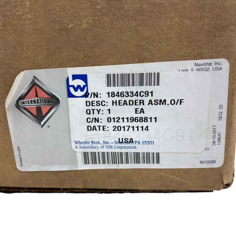 1846334C91  Genuine International Oil Filter Centrifuge Header