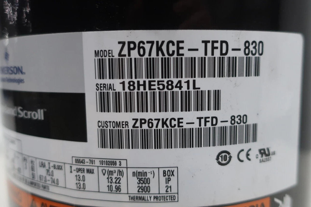 ZP67KCETFD830 Genuine Copeland Scroll Compressor