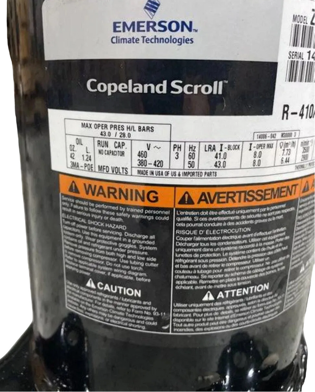 ZP39K5E-TFD-130 Genuine Copeland Scroll Compressor
