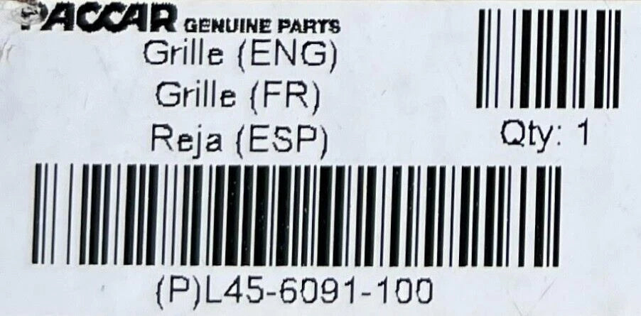 L456091100 Genuine Paccar Front Grille Assembly