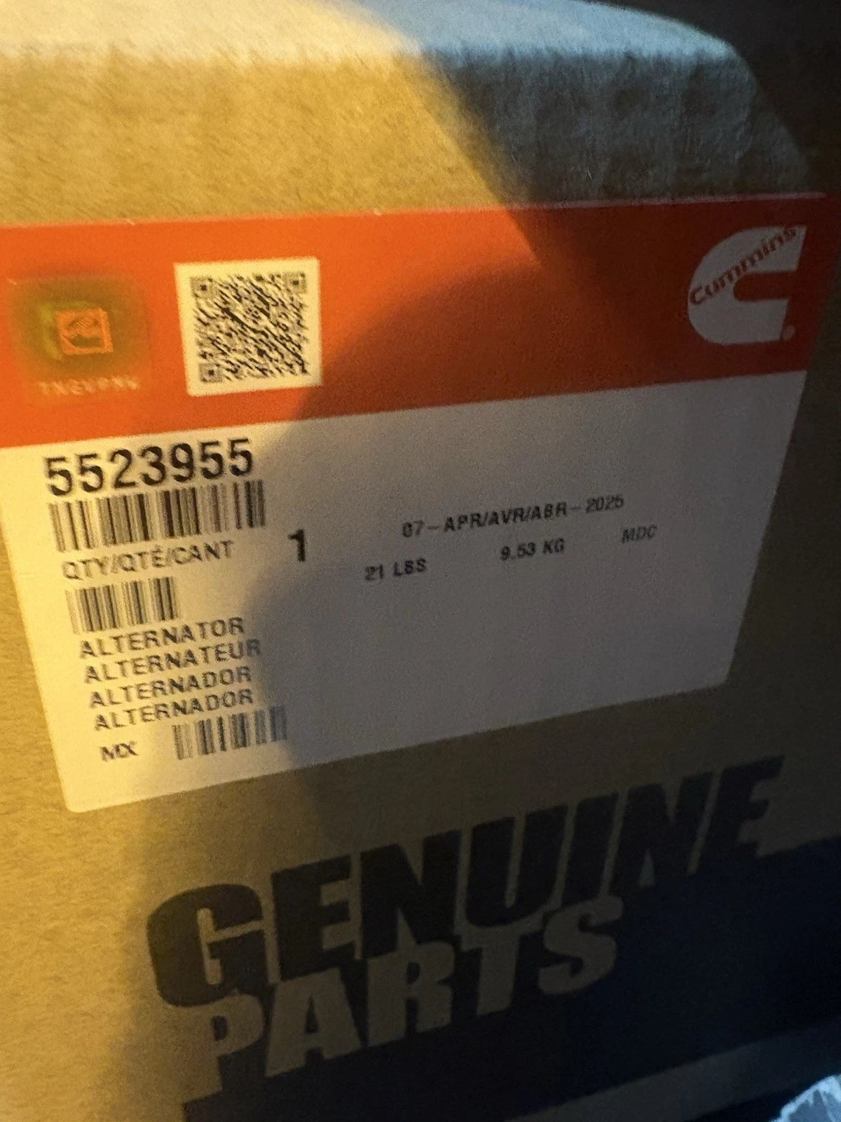 5264312 Cummins Alternator
