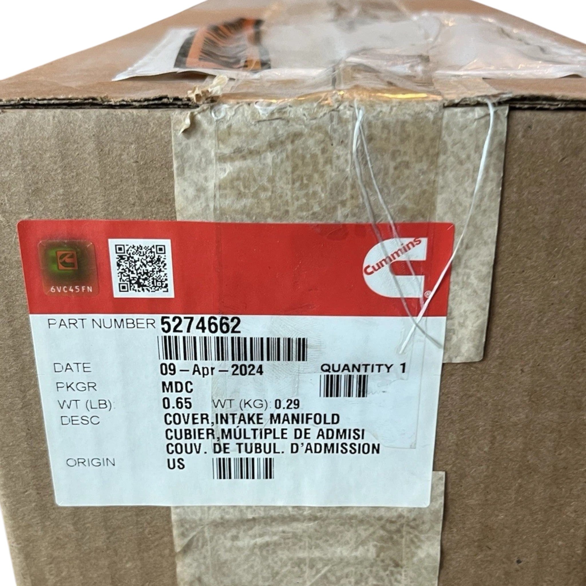 5274662 Genuine Cummins Intake Manifold Cover