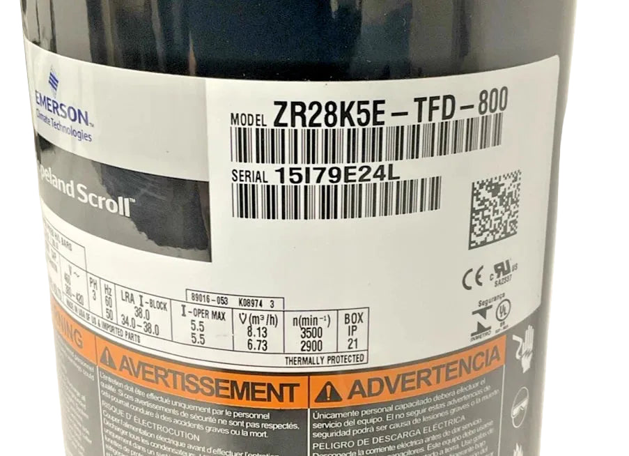 ZR28K5E-TFD-800 Genuine Copeland Scroll Compressor