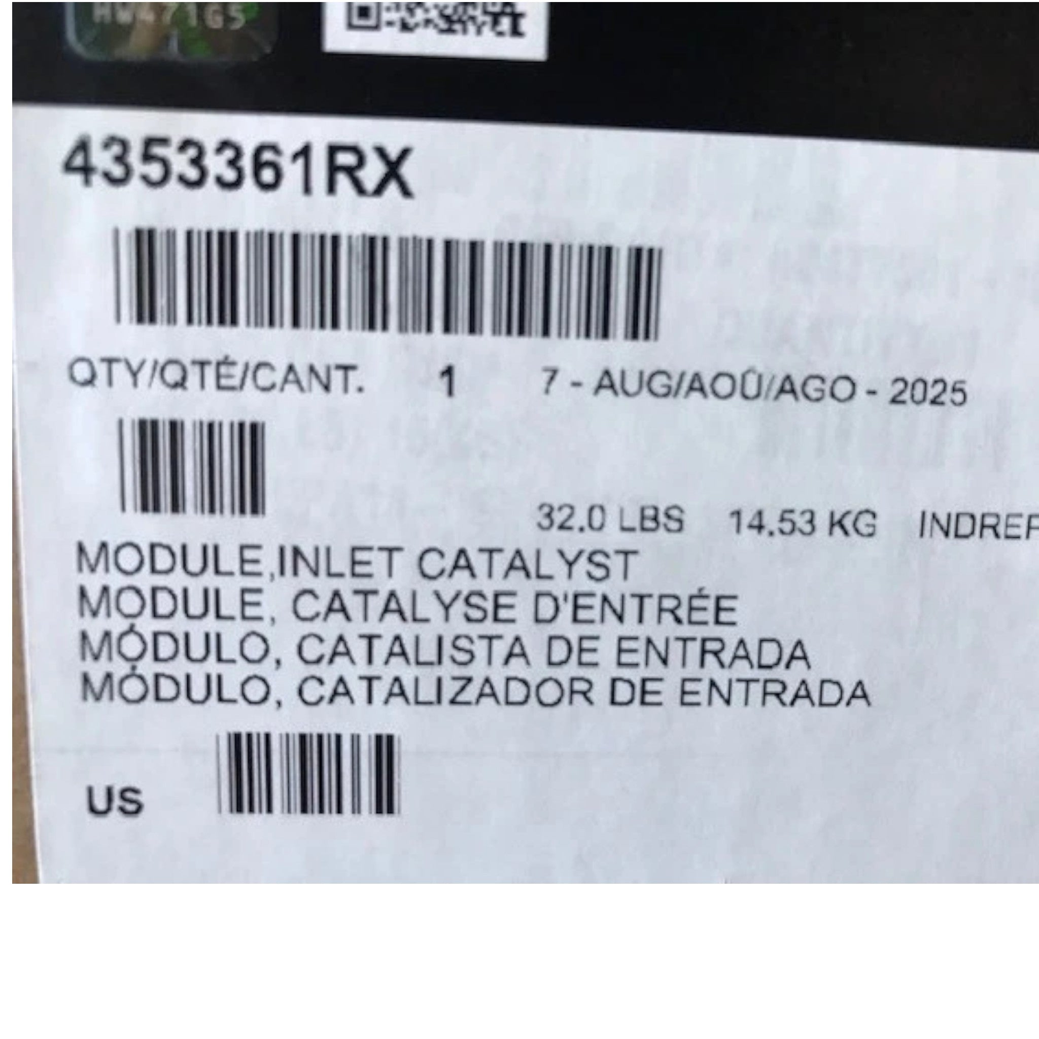5310483NX Genuine Cummins Inlet Catalyst Module