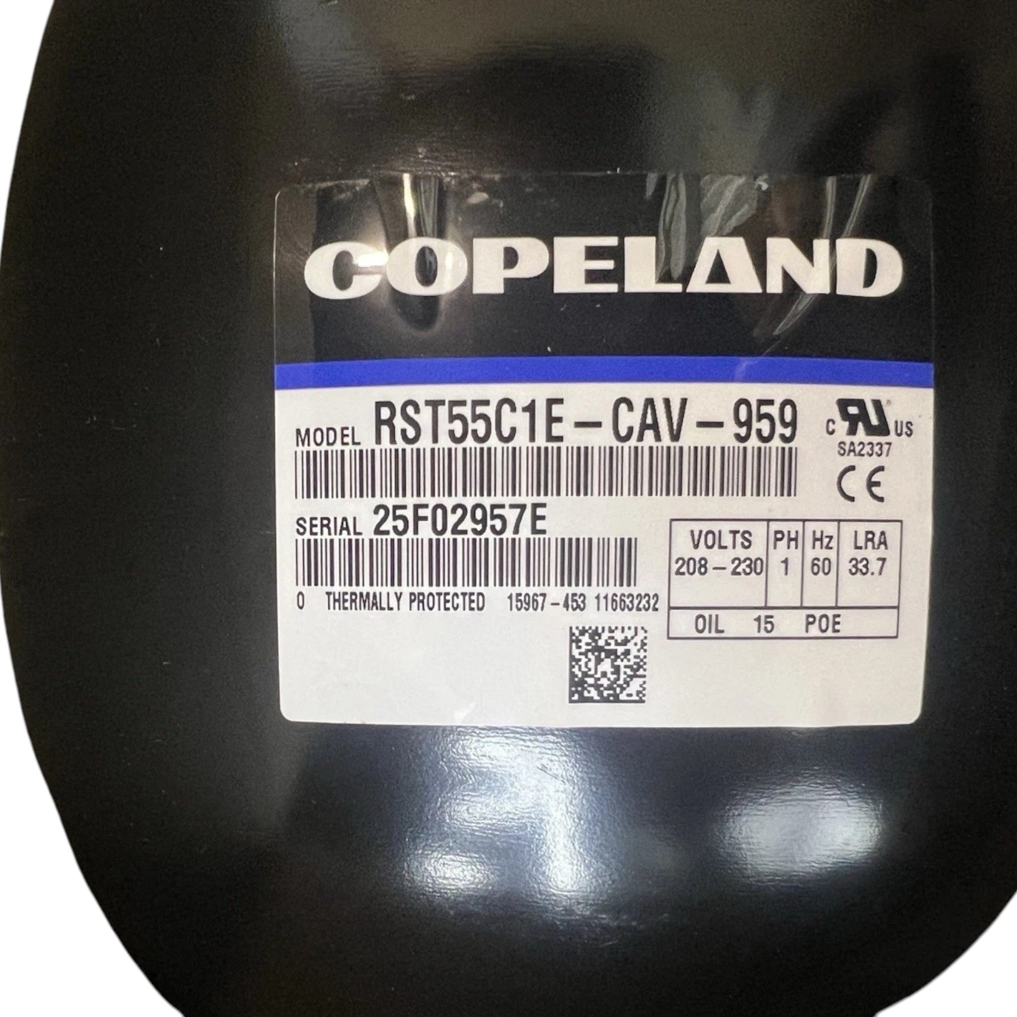 RST55C1ECAV959 Genuine Copeland Hermetic Compressor