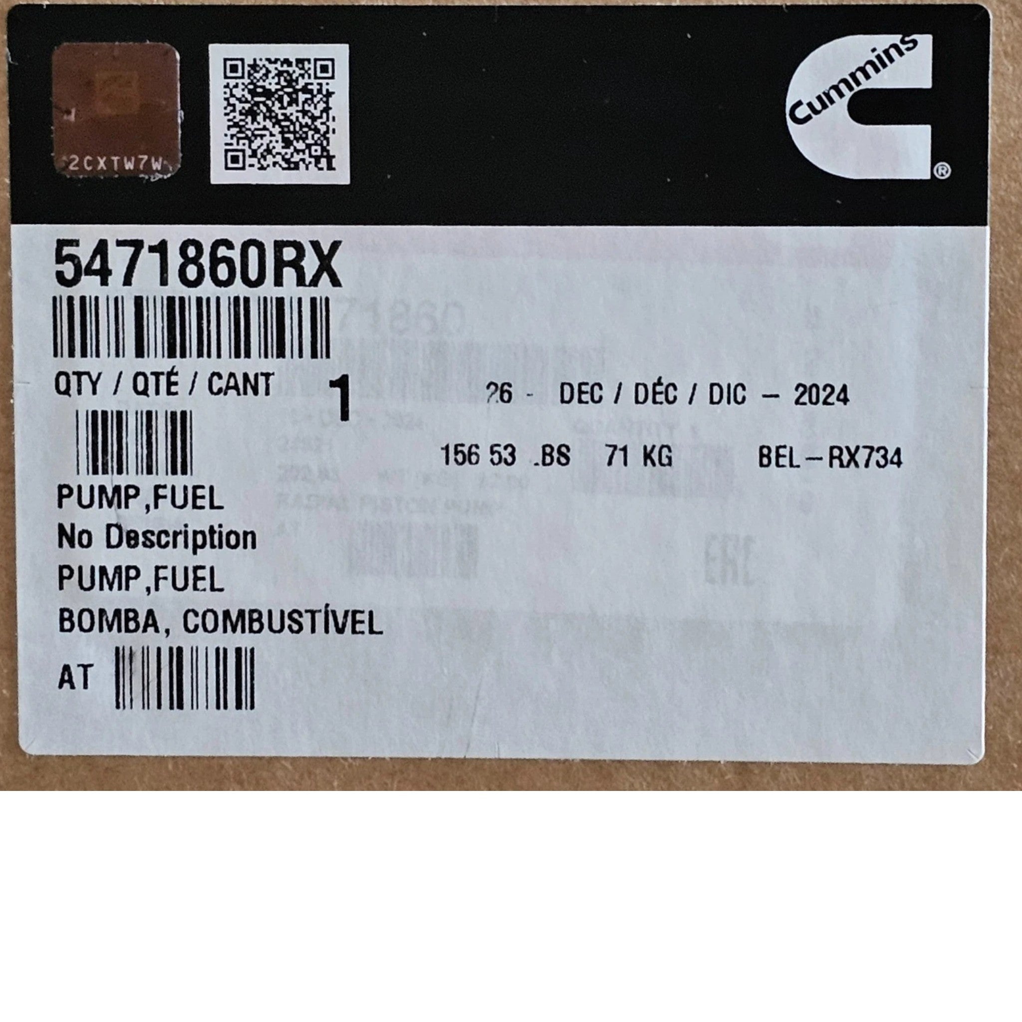 5471754 Cummins Fuel Injection Pump