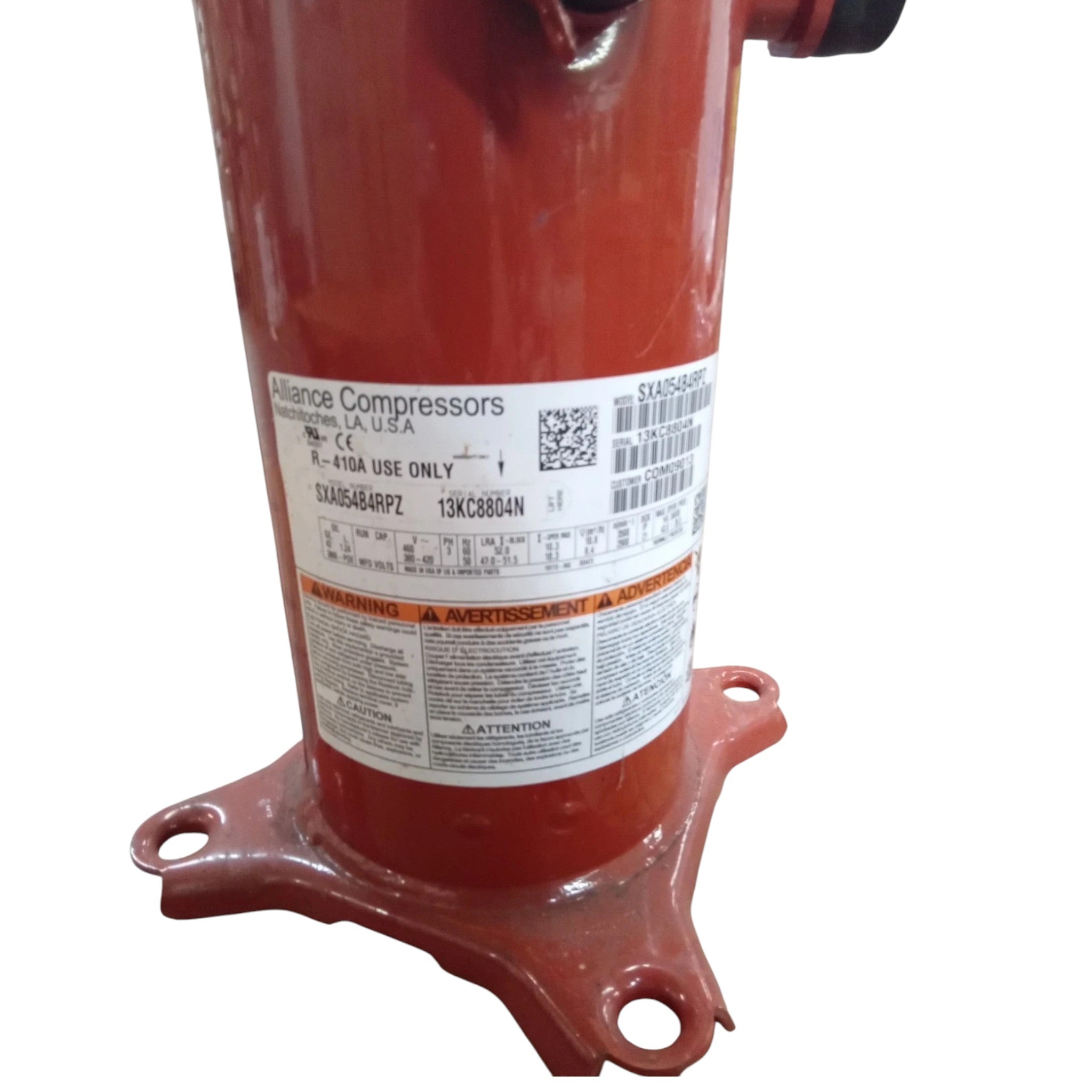 SXA054B4RPZ Alliance Scroll Compressor
