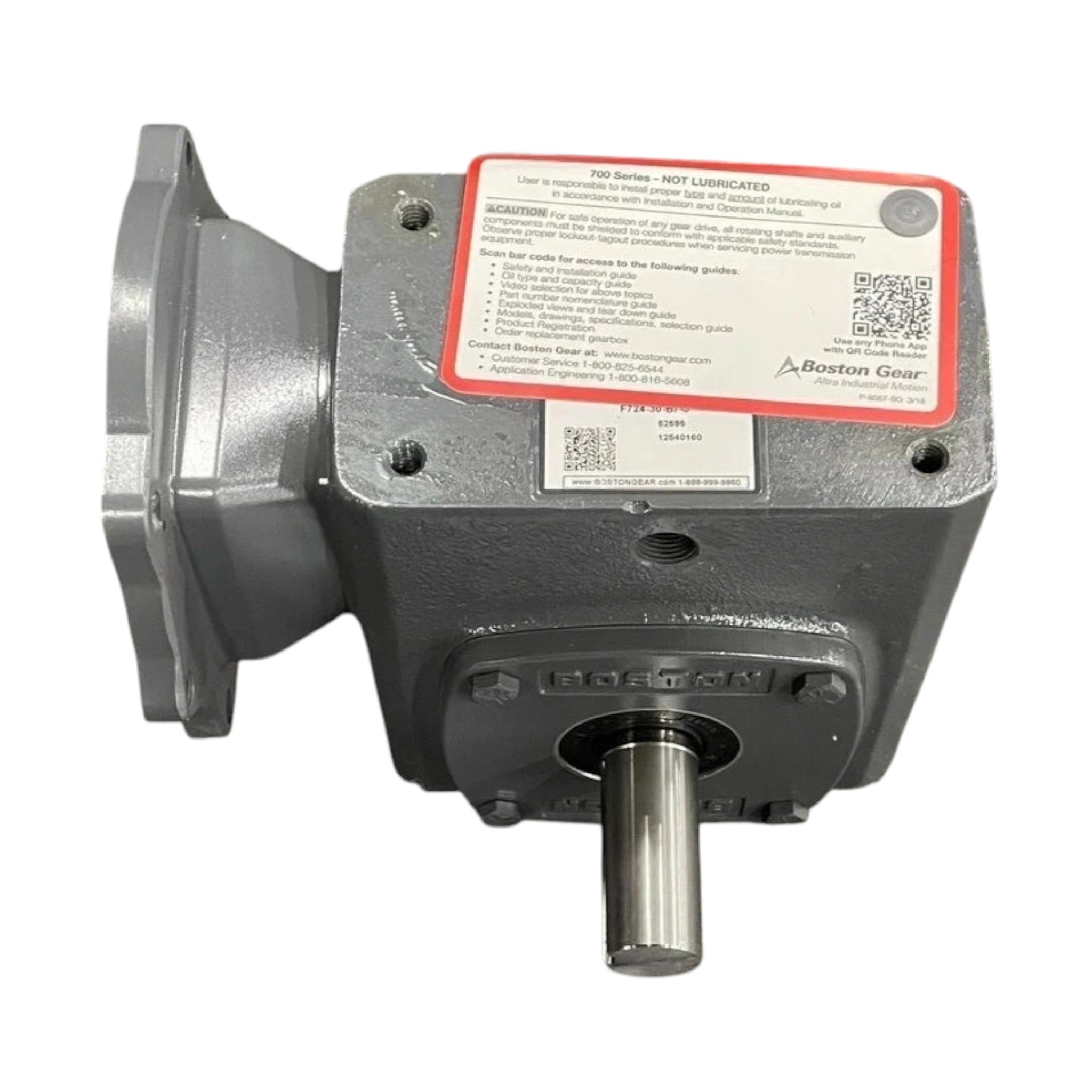 F724-30-B7-J Boston Gear Left Angle Worm Gear Speed Reducer