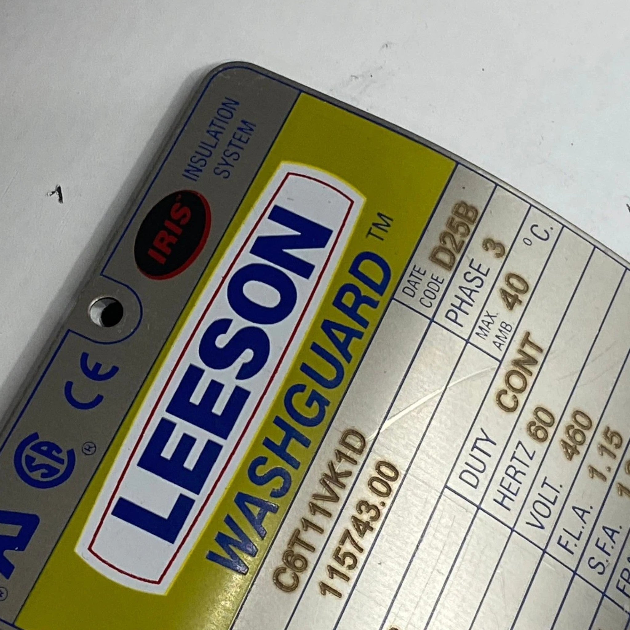 115743.00 Leeson General Purpose Washdown Duty Motor