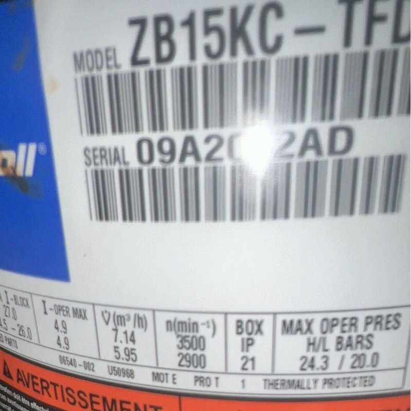 ZB15KC-TFD-230 Genuine Copeland Scroll Compressor
