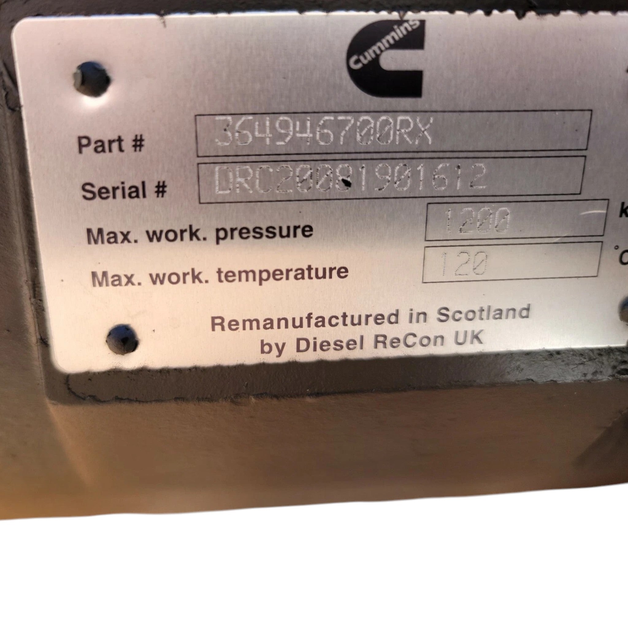 5540795 Genuine Cummins Lubricating Oil Filter Head