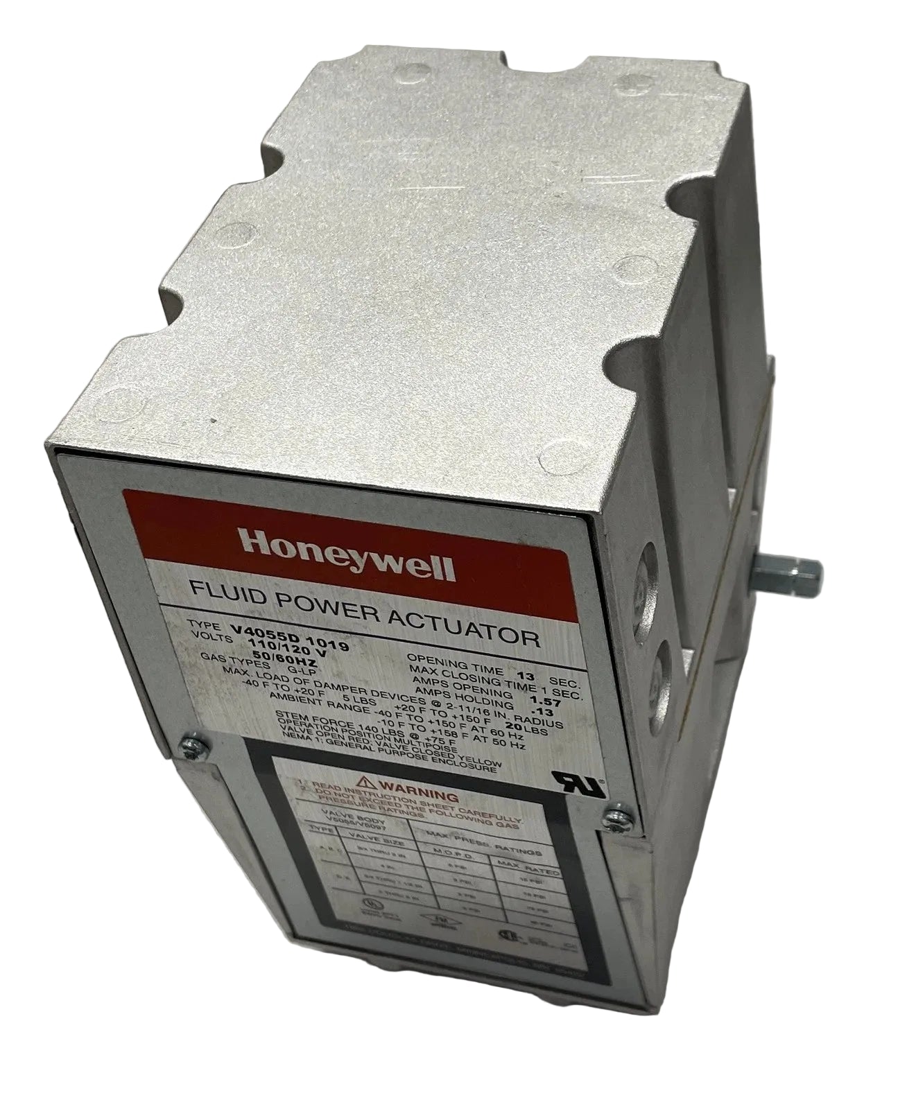V4055D1019 Honeywell Gas Valve Actuator 120V