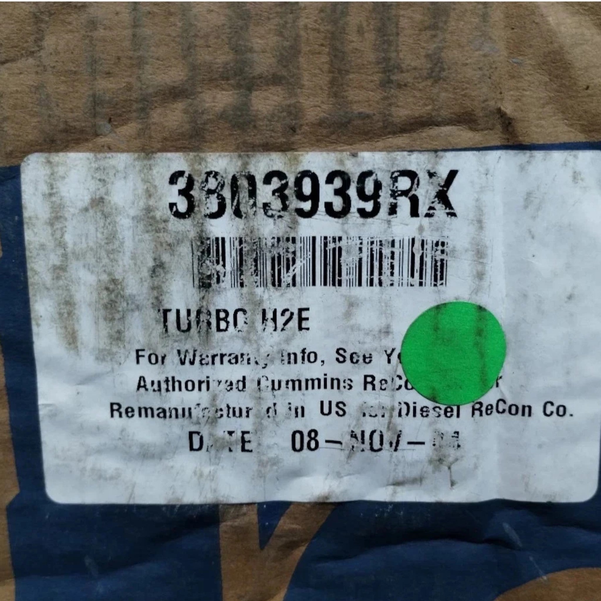 3803939RX Genuine Cummins Turbocharger HX50