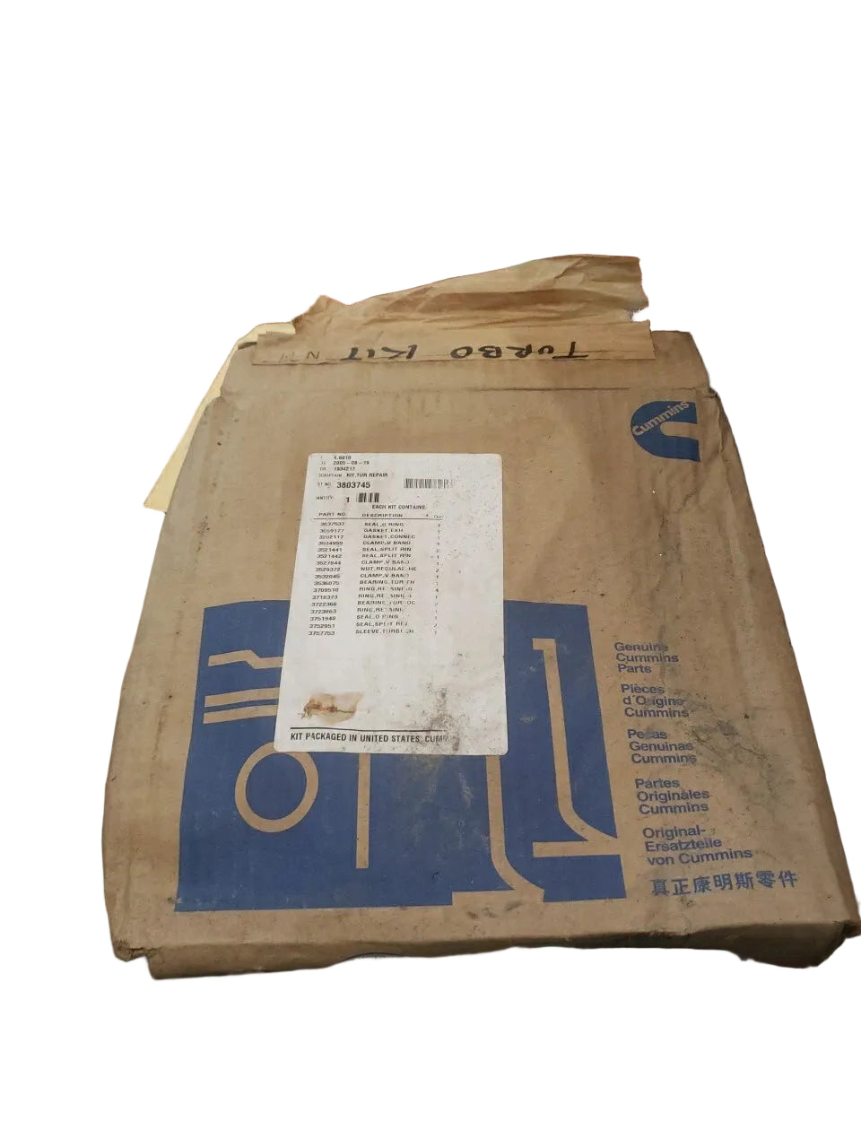 3803745 Genuine Cummins Turbocharger Repair Kit