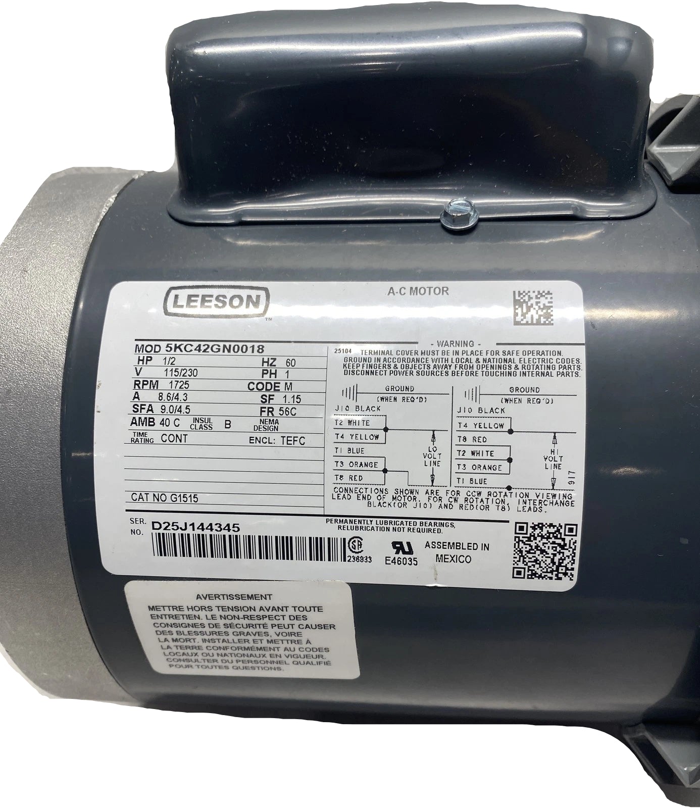 5KC42GN0018 Leeson Electric Motor
