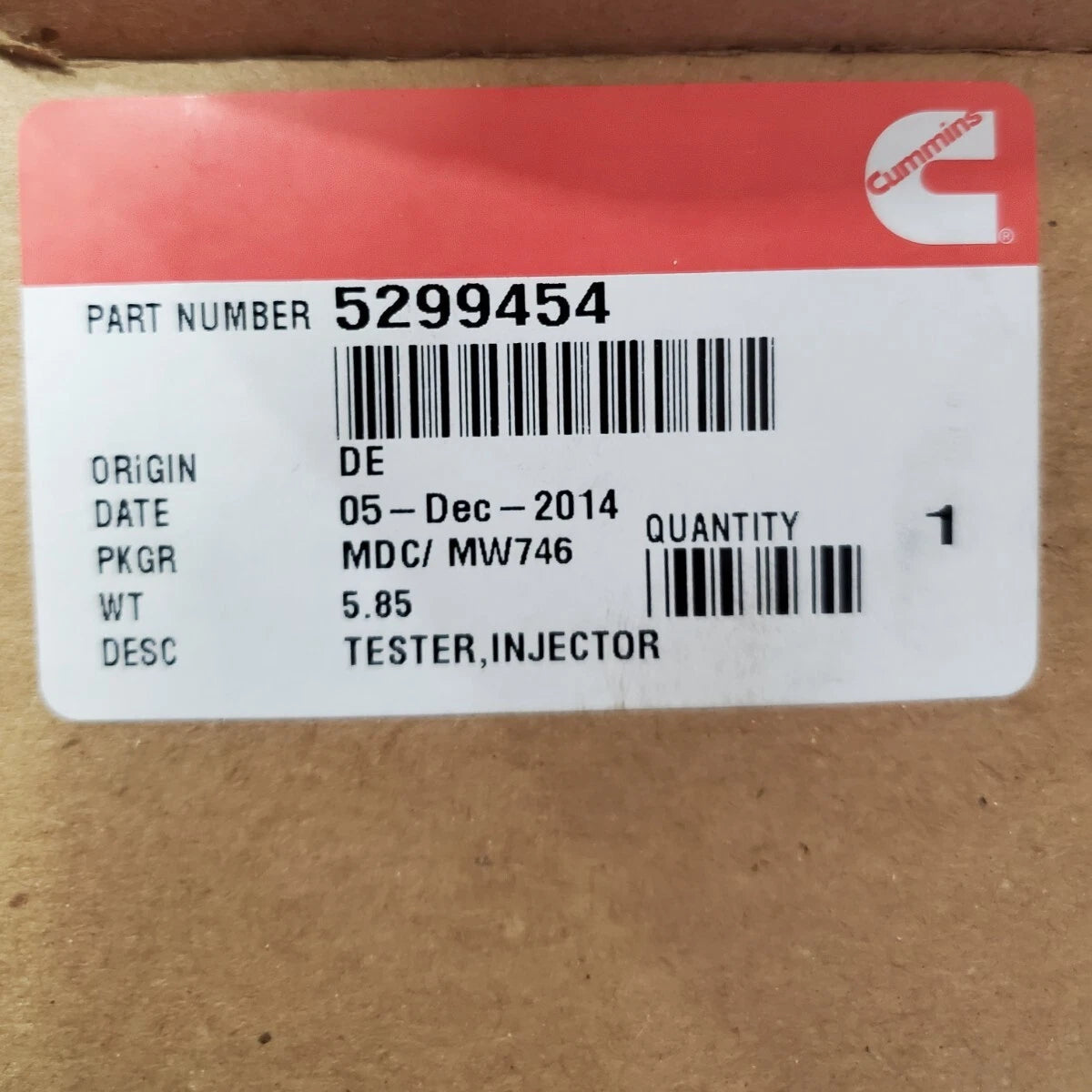5299454 Genuine Cummins Injector Tester
