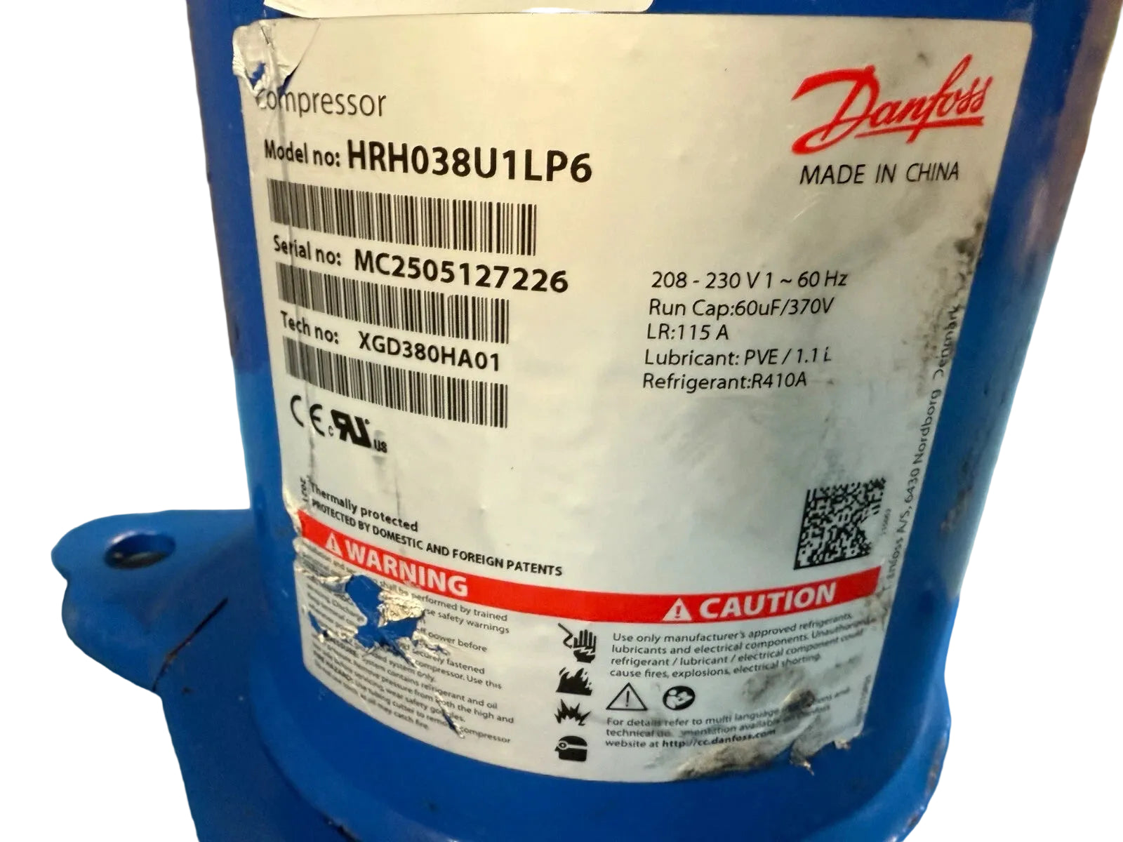 121L1153 Genuine Danfoss Air Conditioner Scroll Compressor 208-230V