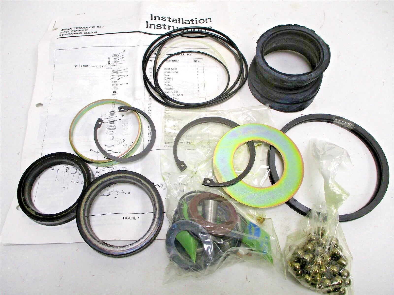 OEM Ford C500 Power Steering Gear Seal Rebuild Kit for Bendix 500