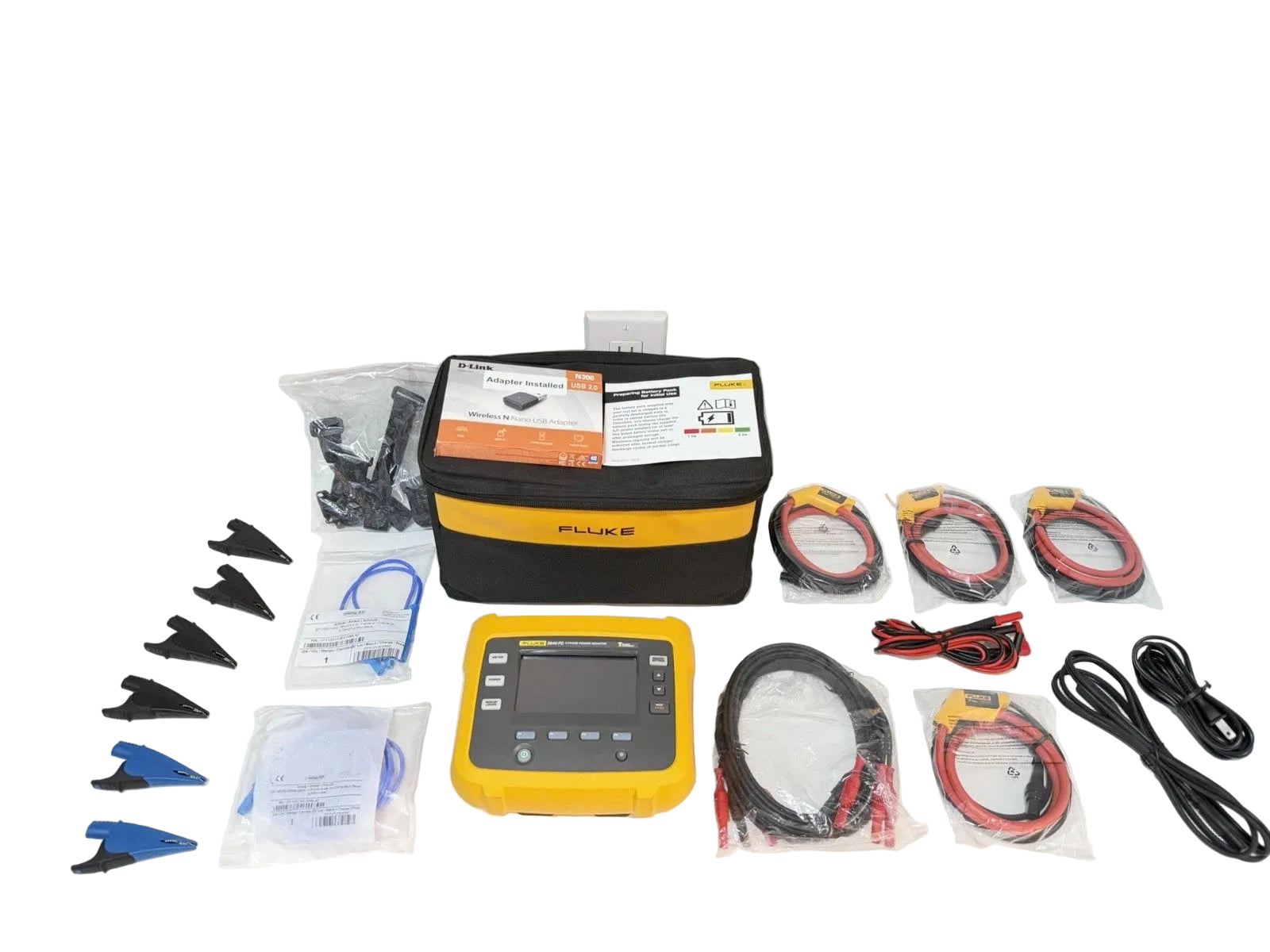 3540 FC Genuine Fluke 3-Phase Power Monitor W/ Accessories