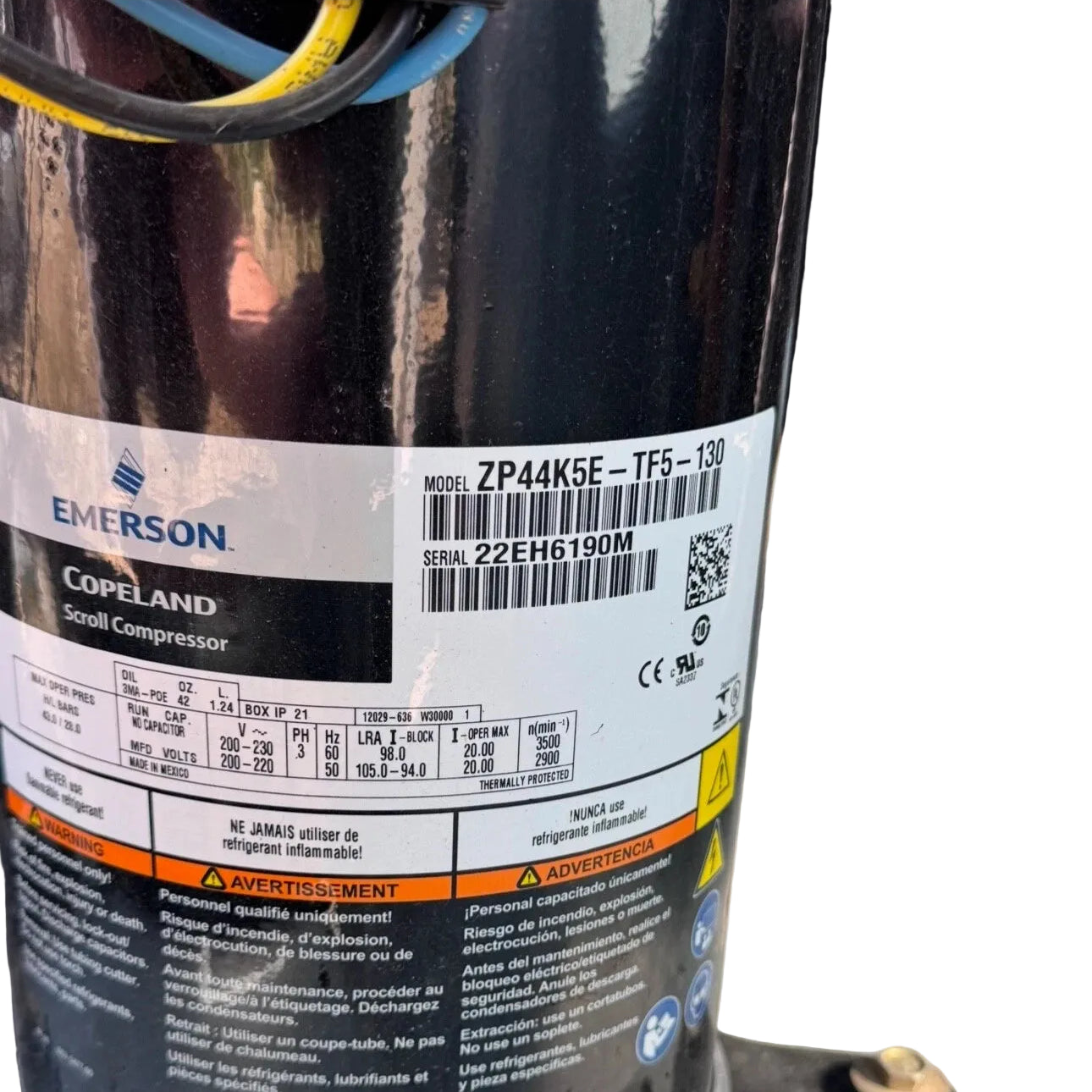 ZP44K5ETF5130 Genuine Copeland Scroll Compressor